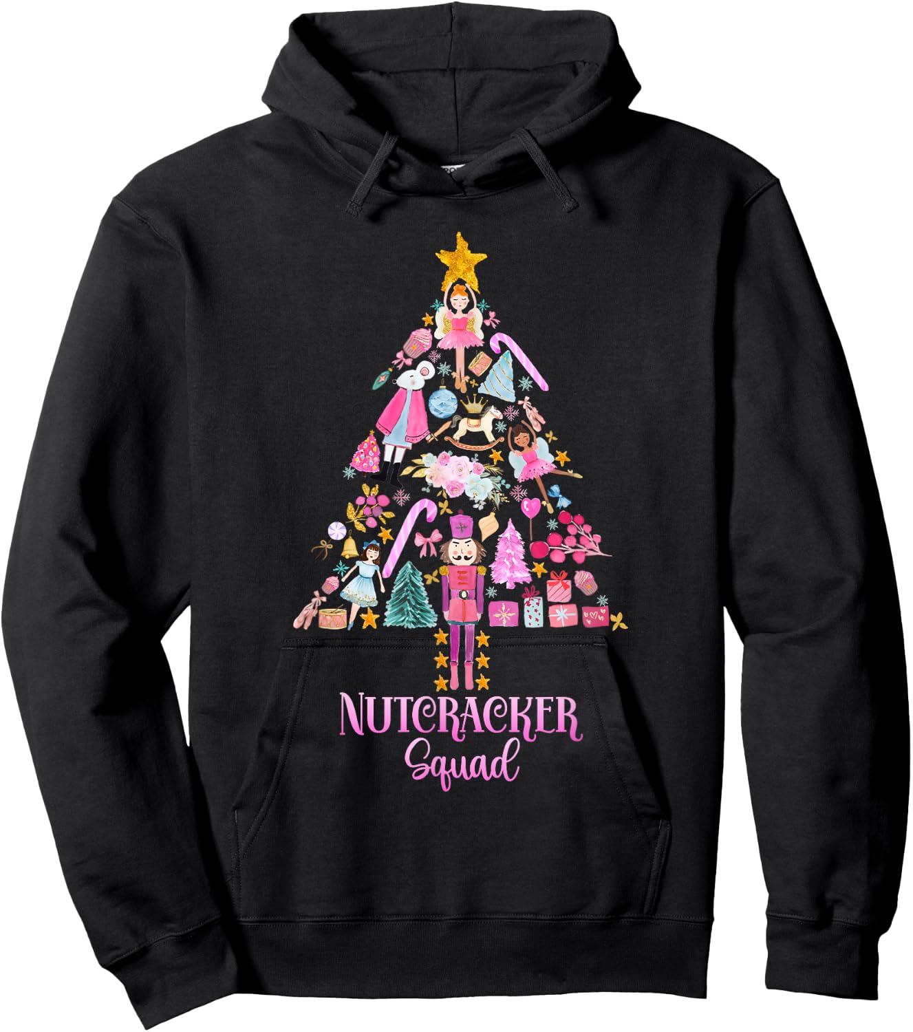 Christmas Nutcracker Squad Ballet Dance Women Kids Girls Hoodie - Hoodie | Black