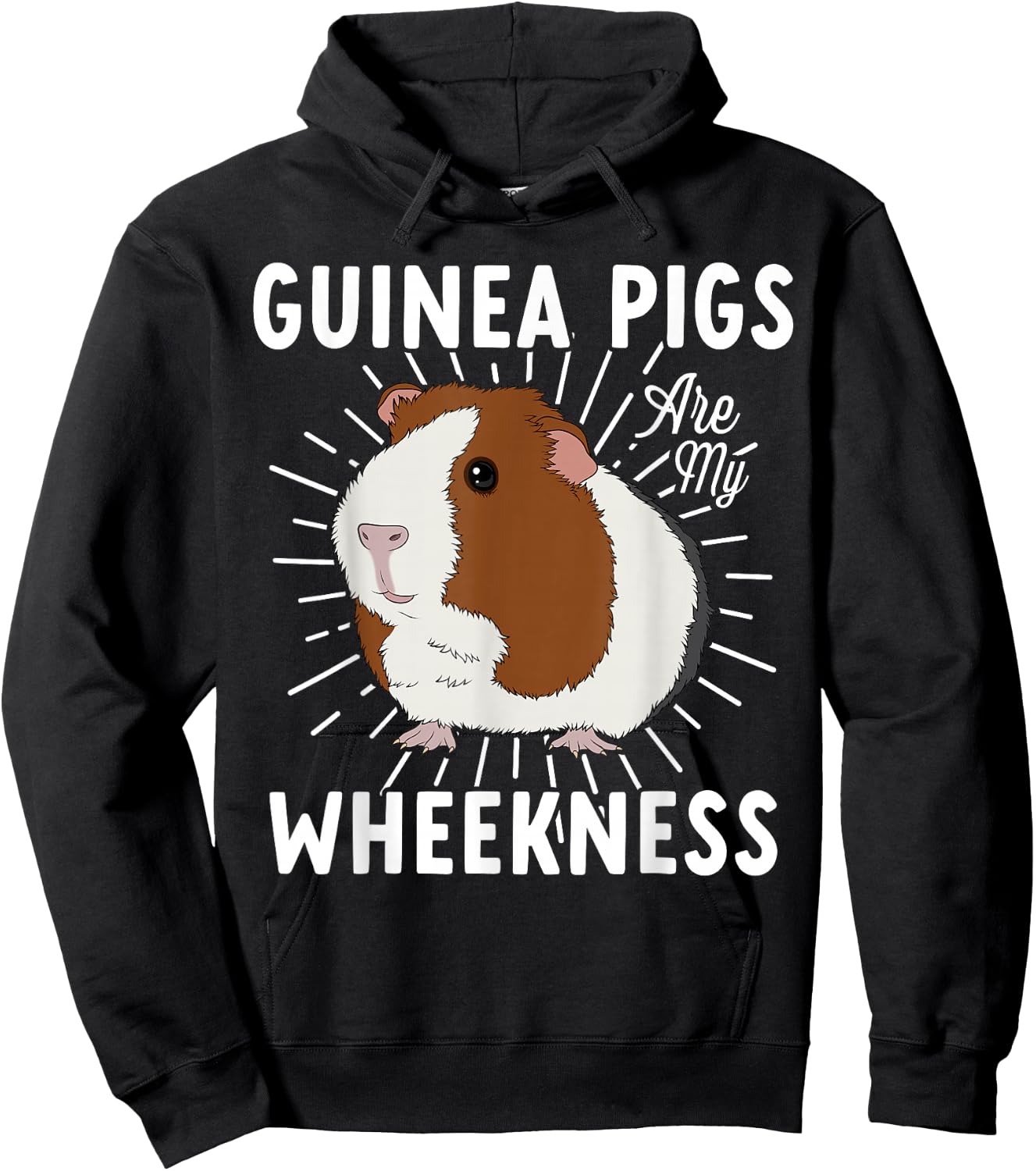 Funny Guinea Pig Lover Guinea Pigs Are My Wheekness Cute Hoodie - Hoodie | Black