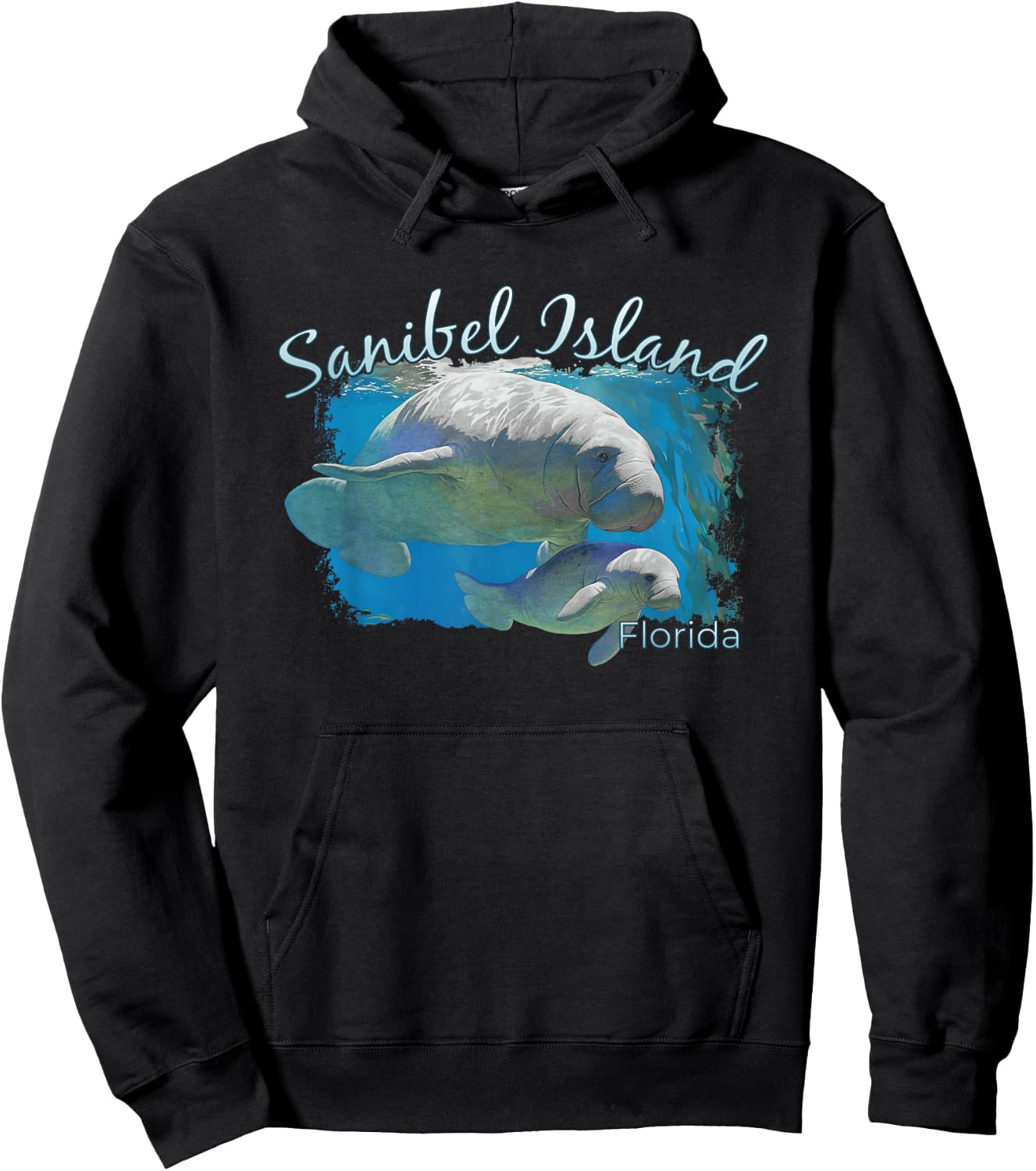 Sanibel Island Florida Love The Manatees Hoodie - Hoodie | Black