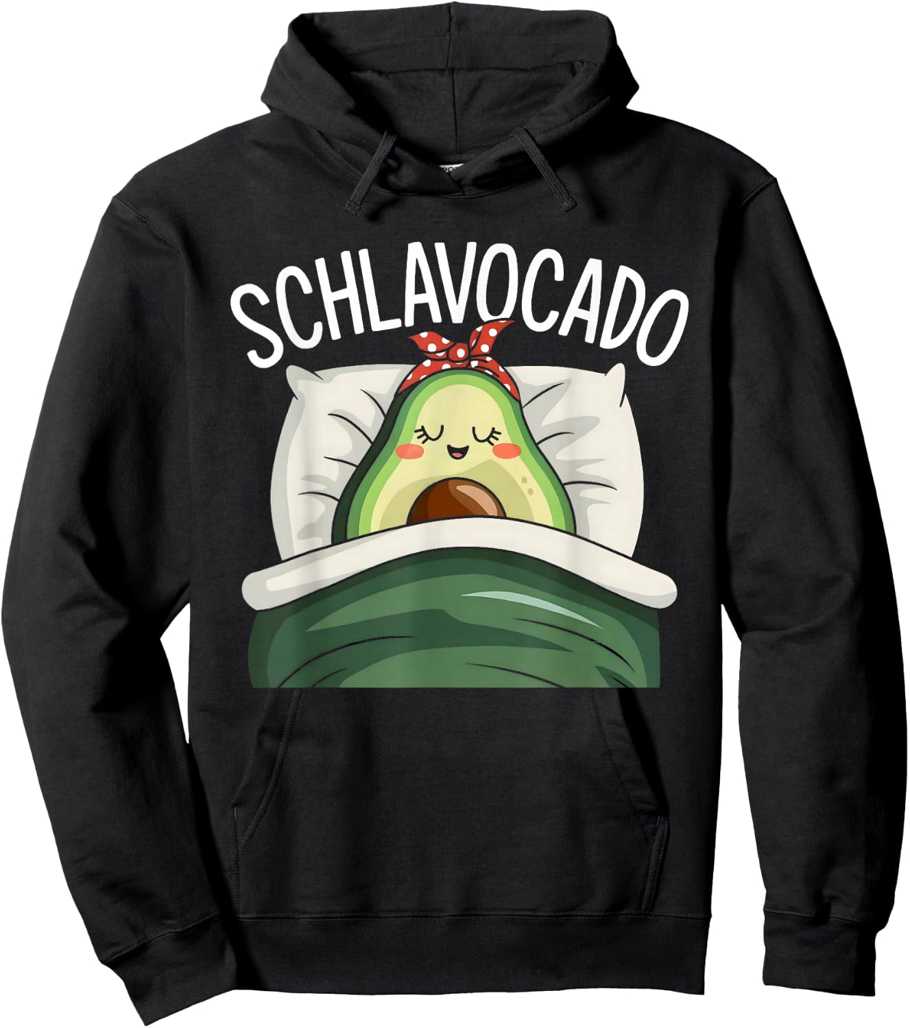 Schlavocado Pyjamas Avocado Sleep Shirt , black Hoodie - Hoodie | Black