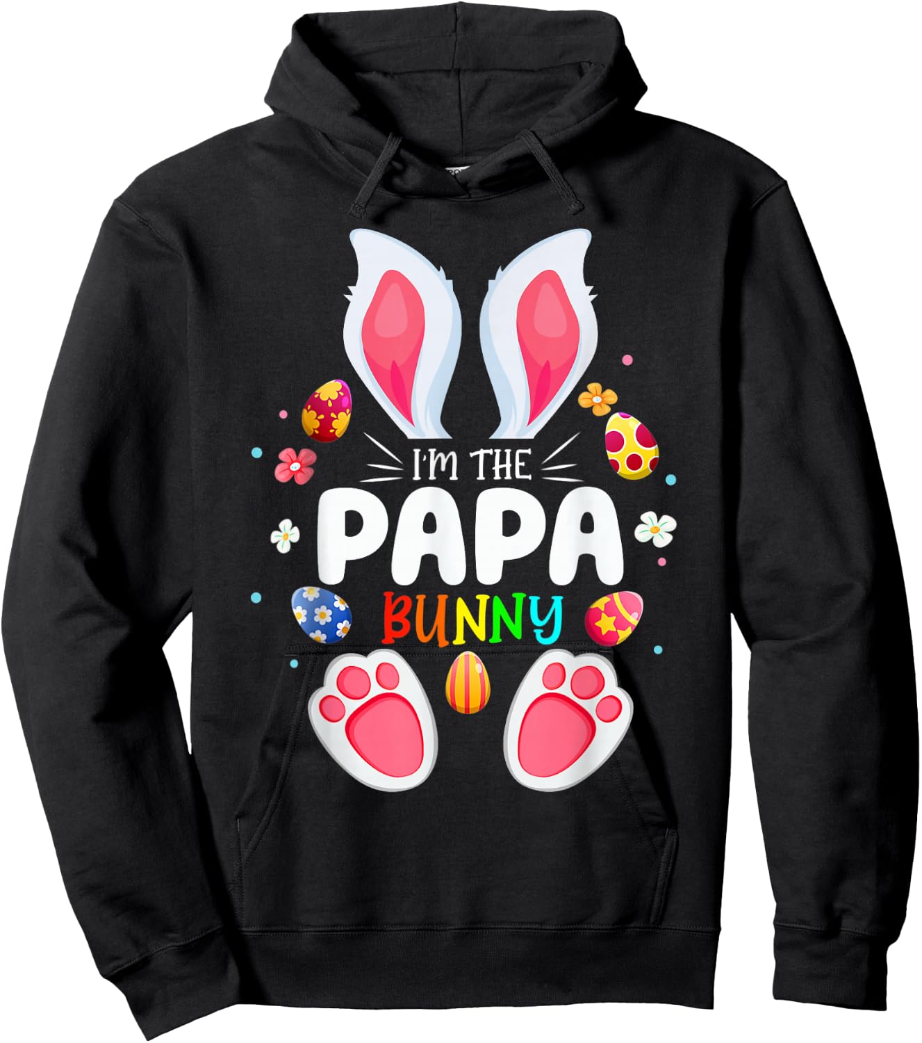 I'm The Papa Bunny Matching Family Easter Party Hoodie - Hoodie | Black