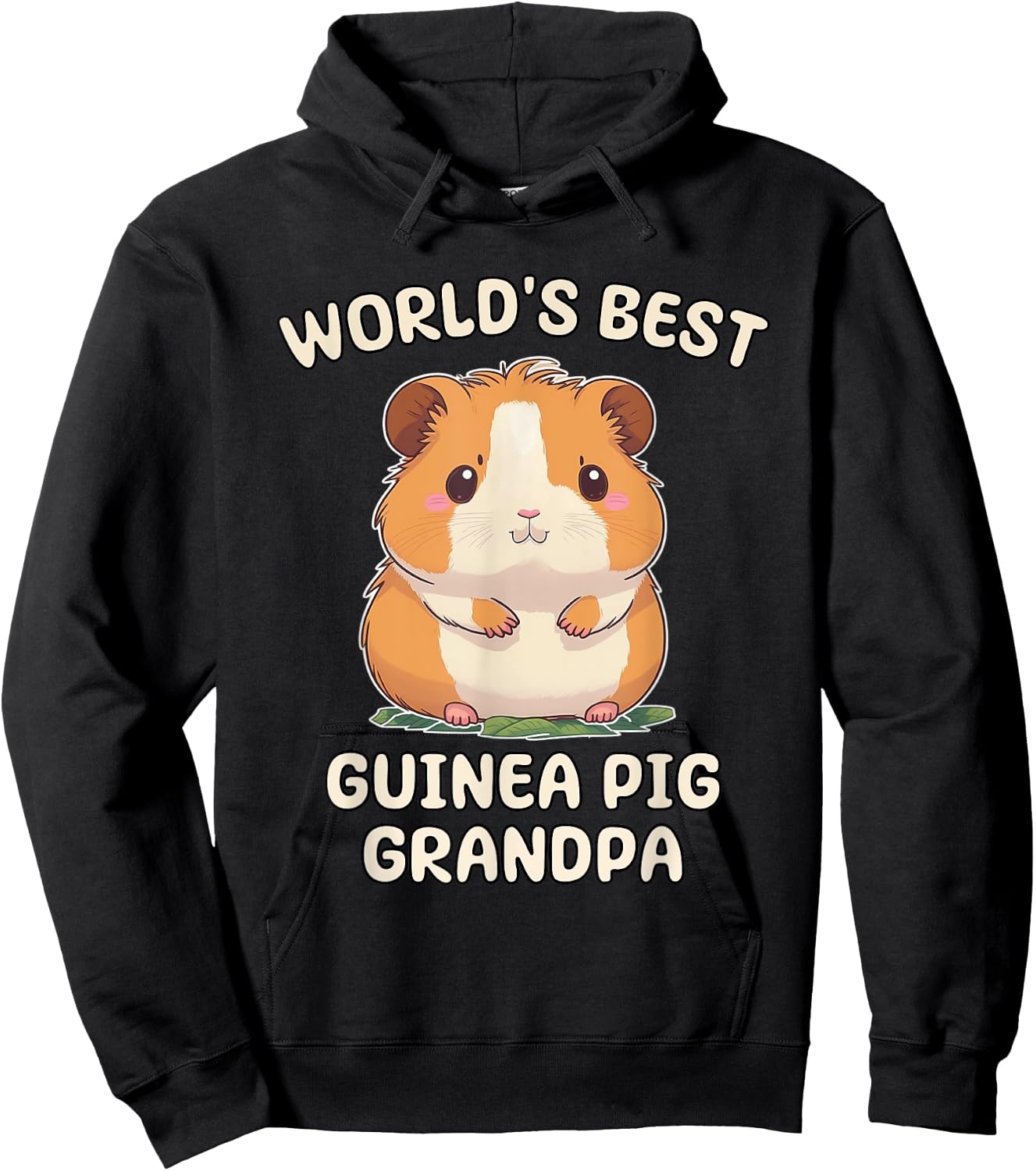 Funny World's Best Guinea Pig Grandpa Granddad Hoodie - Hoodie | Black