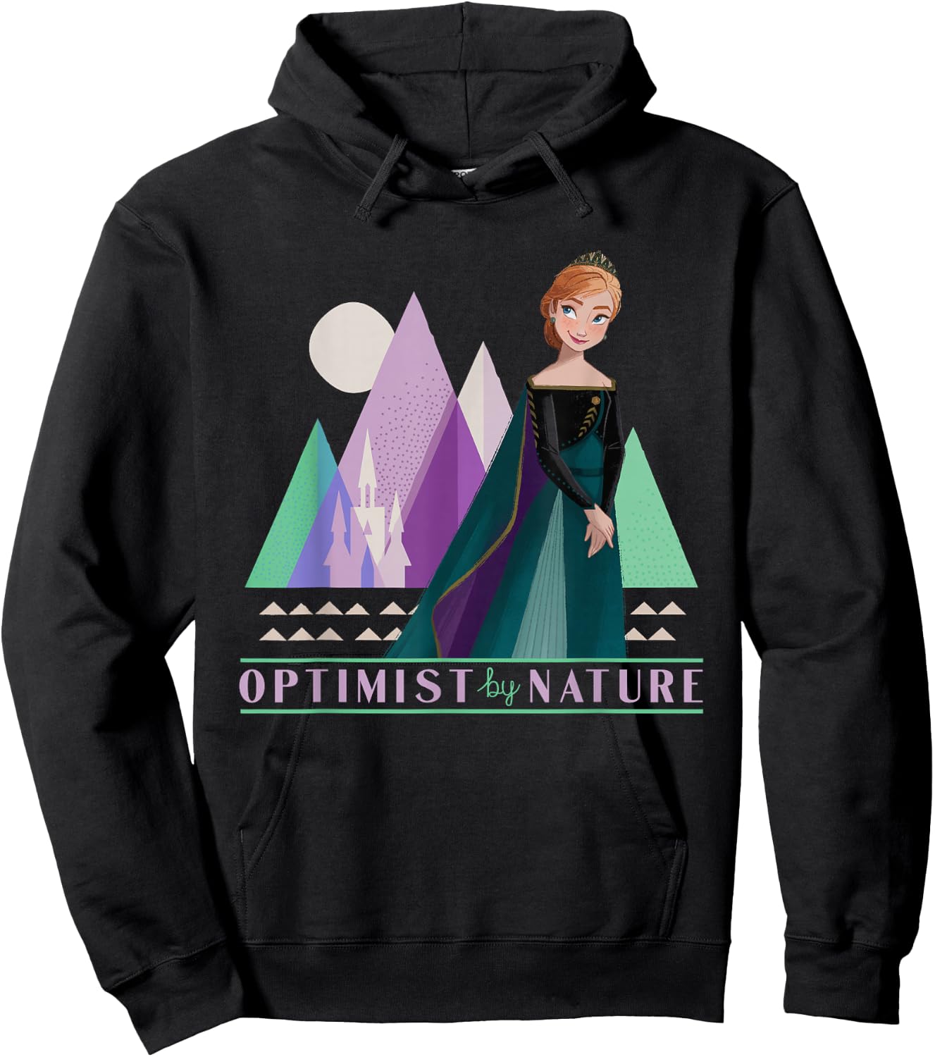 Disney Frozen 2 Queen Anna Optimist By Nature Hoodie - Hoodie | Black