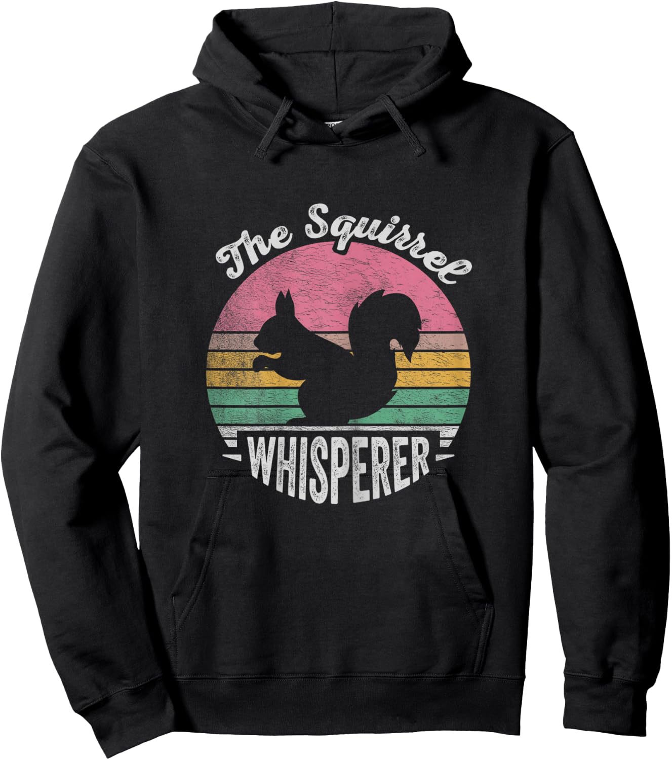 Retro Vintage Squirrel Lover Squirrel Whisperer Hoodie - Hoodie | Black