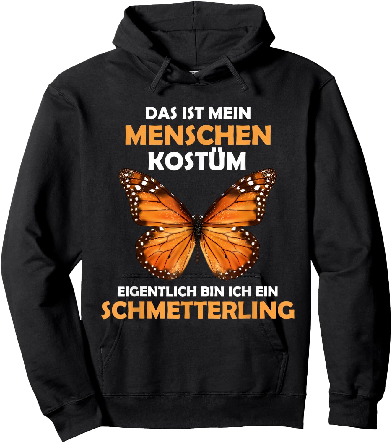 Butterfly Carnival Costume Helau Fancy Dress Human Costume , black Hoodie - Hoodie | Black
