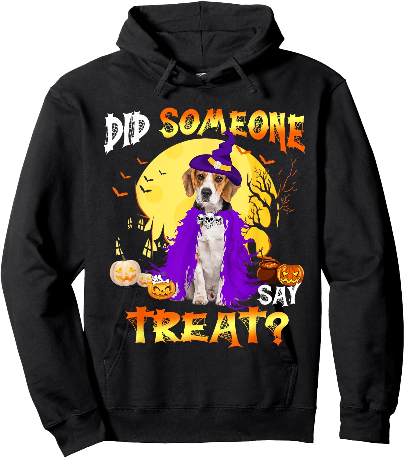 Beagle Dog Halloween Did Someone Say Treat Hoodie - Hoodie | Black