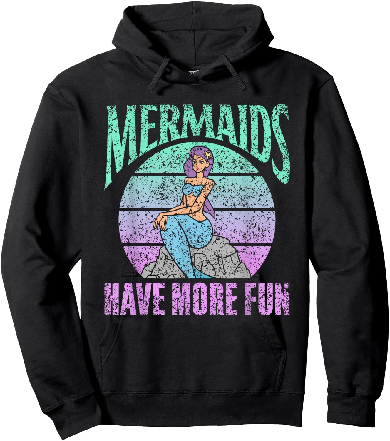 Mermaids Have More Fun Girls Mermaid Mermaid Hoodie - Hoodie | Black