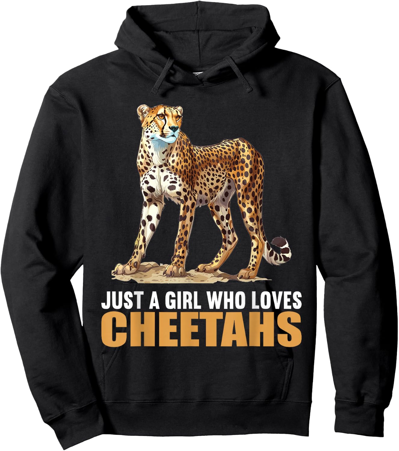 Just a Girl who loves Cheetahs Cheetah Hoodie - Hoodie | Black