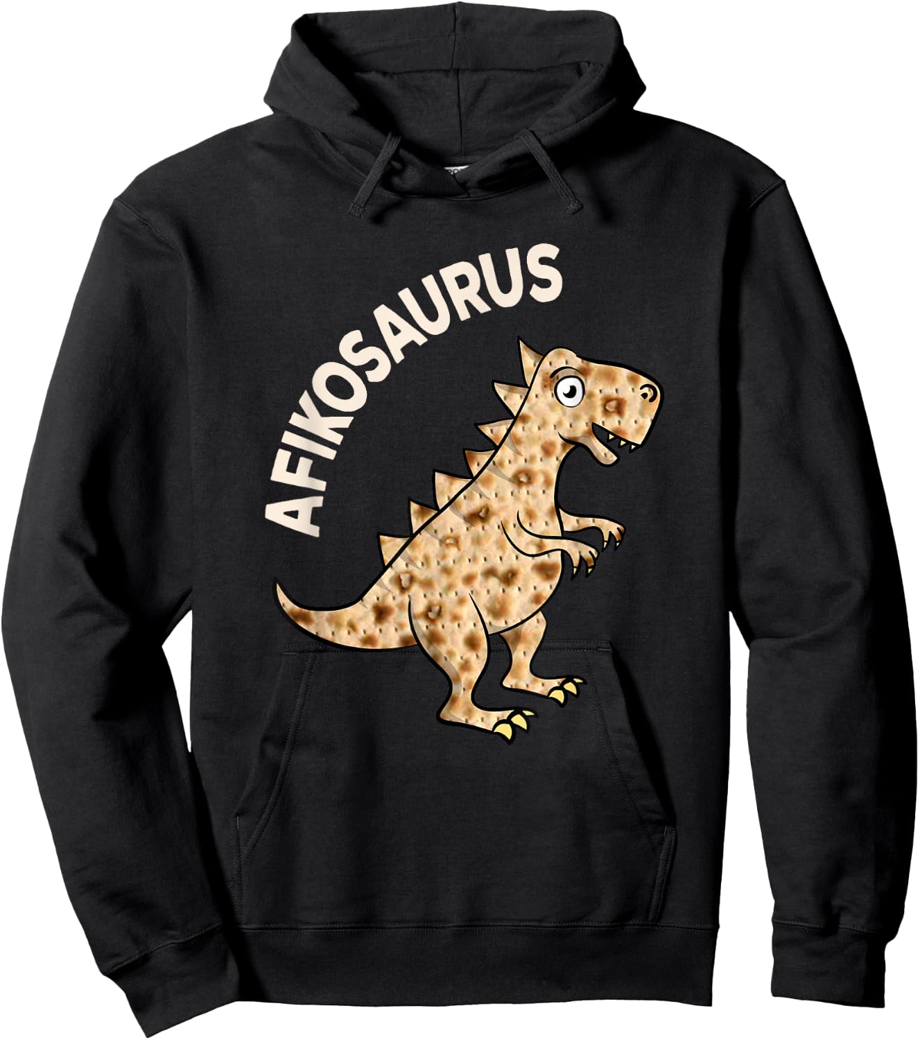 Dinosaur Afiko Shirt - Hebrew Passover Jewish Funny Hoodie - Hoodie | Black