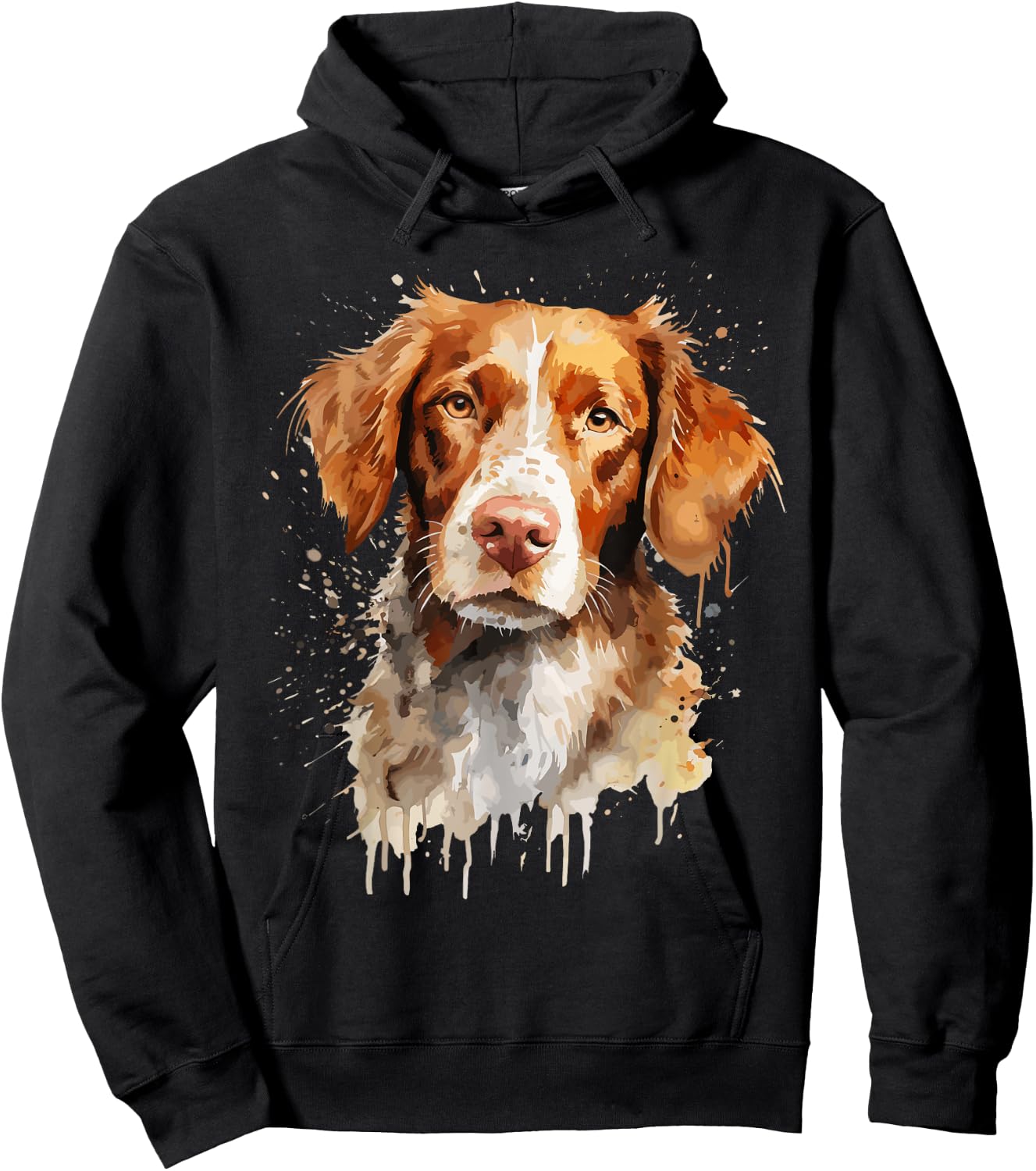 Brittany Spaniel Lovers Design Pop Art Brittany Spaniel Dog Women Girls Kids Hoodie - Hoodie | Black