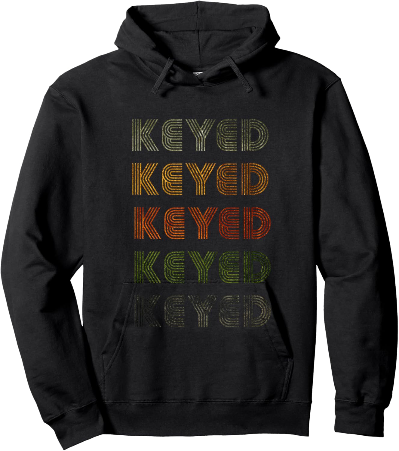 Love Heart Keyed Grunge Vintage Style Black Keyed Hoodie - Hoodie | Black