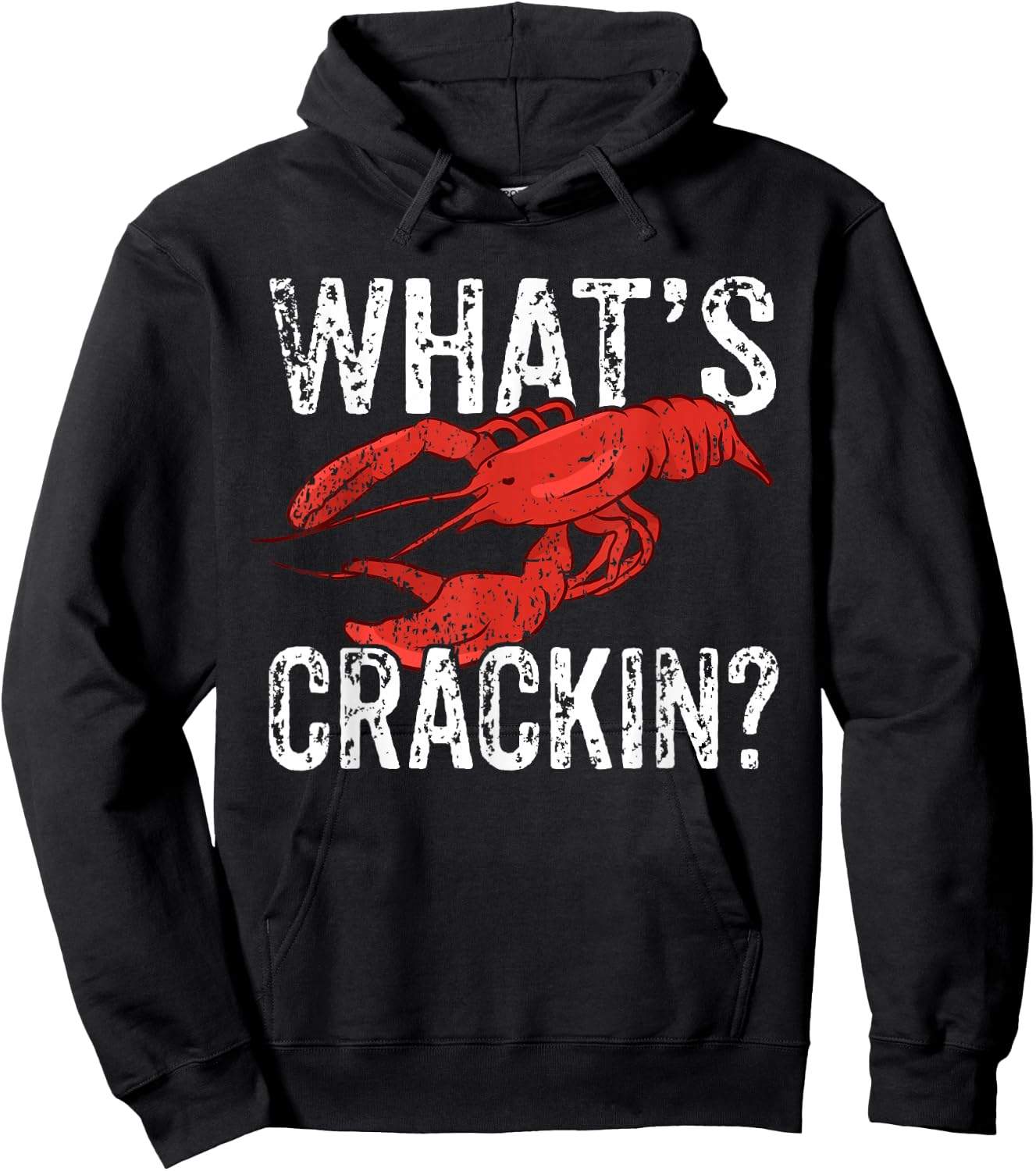 Funny Lobster Seafood Lover I What's Crackin I Lobster Lover Hoodie - Hoodie | Black