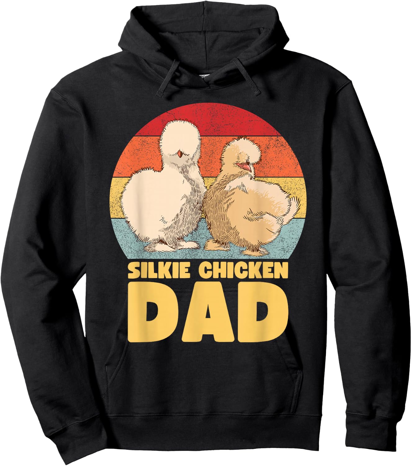 Silkie Chicken Dad Hoodie - Hoodie | Black