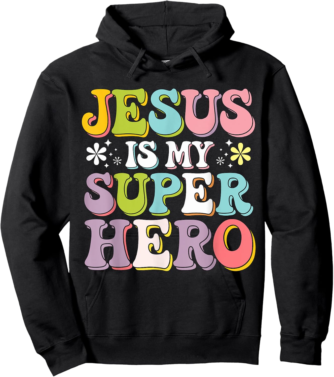 Jesus is my Superhero Hoodie - Hoodie | Black
