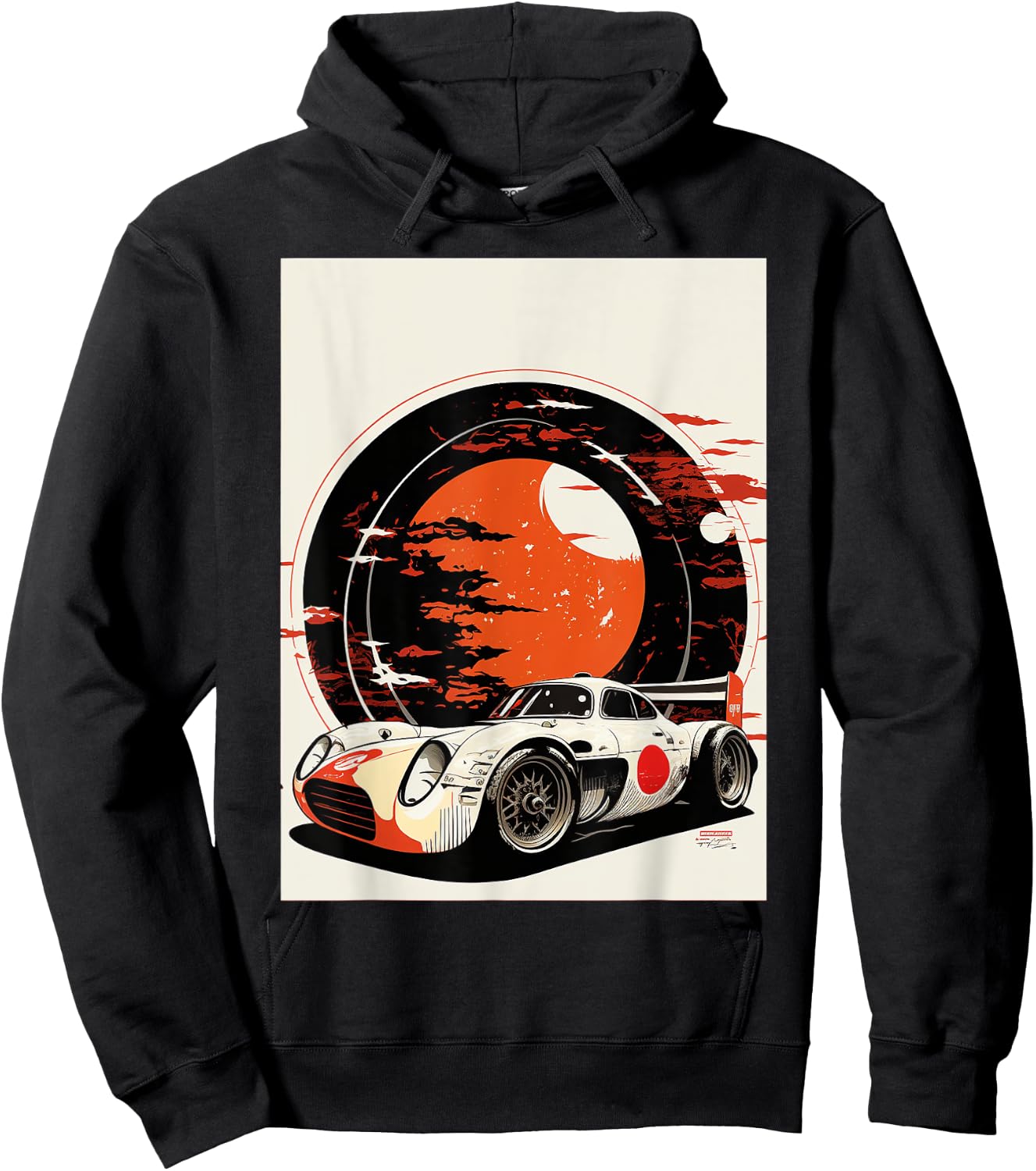 Unique Racing Motorsports Vintage Japanese Classic Car Hoodie - Hoodie | Black