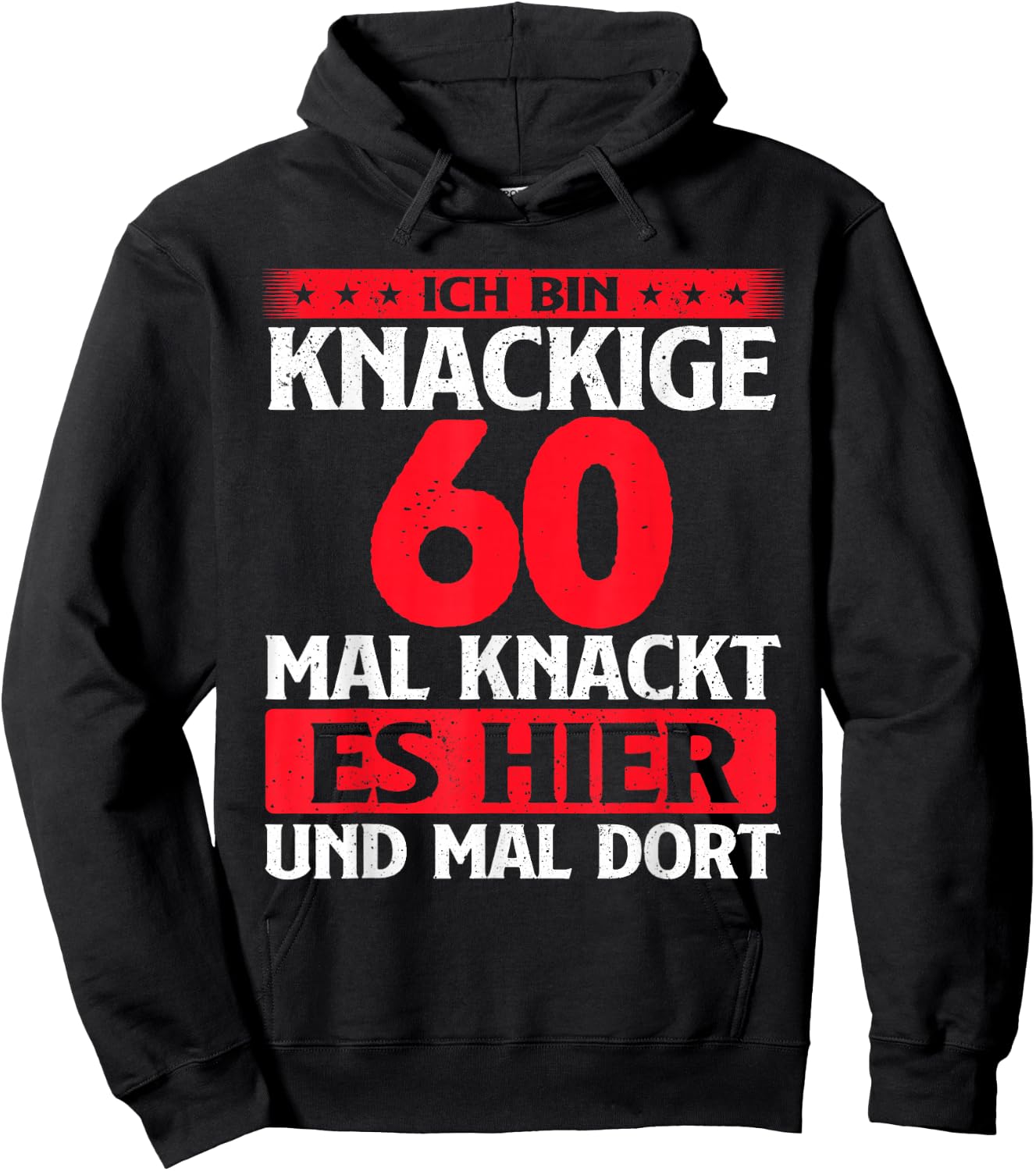 Funny Humour Bin Crisp 60 Years Birthday , black Hoodie - Hoodie | Black