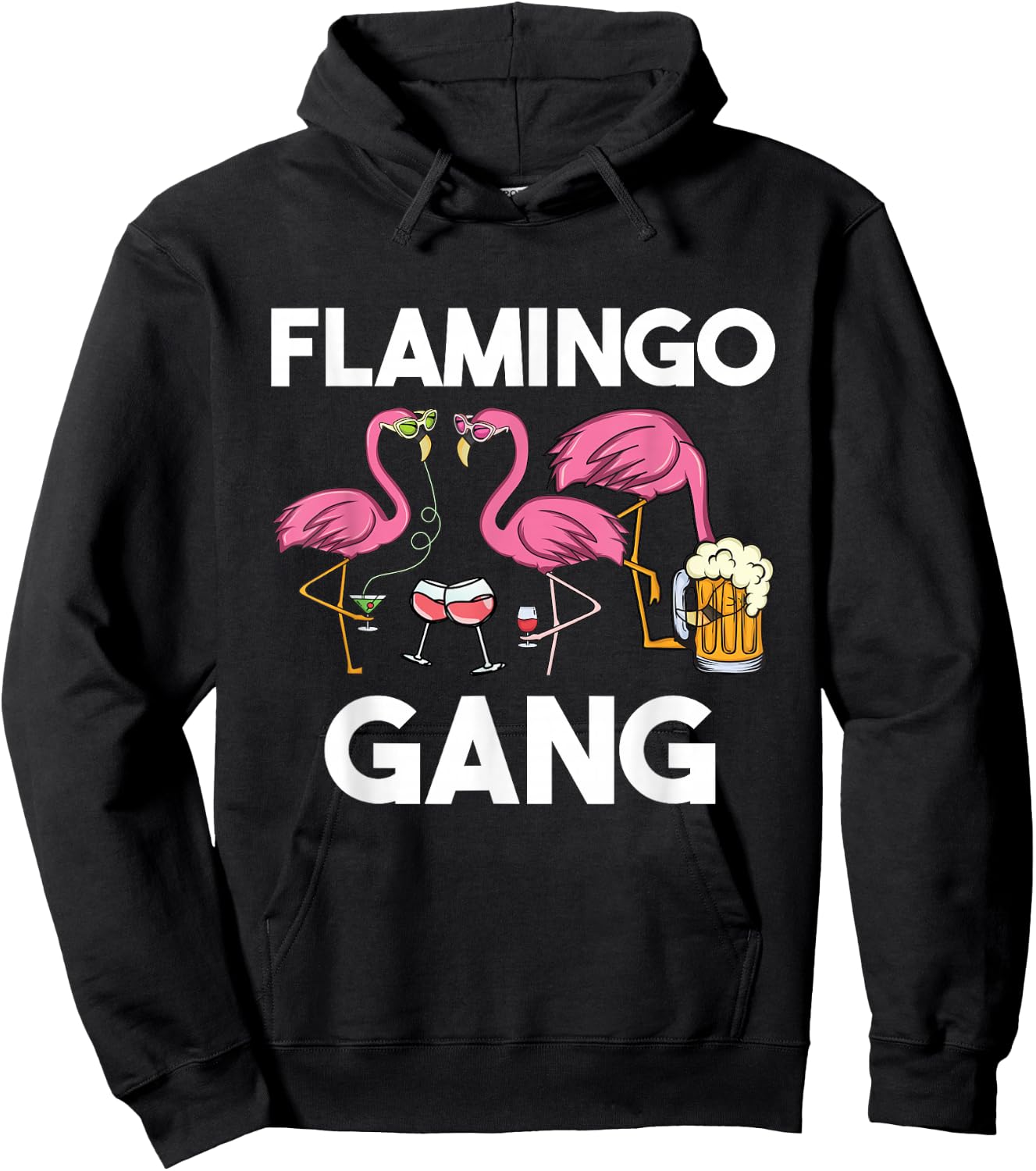 Flamingo Gang Flamingo Hoodie - Hoodie | Black