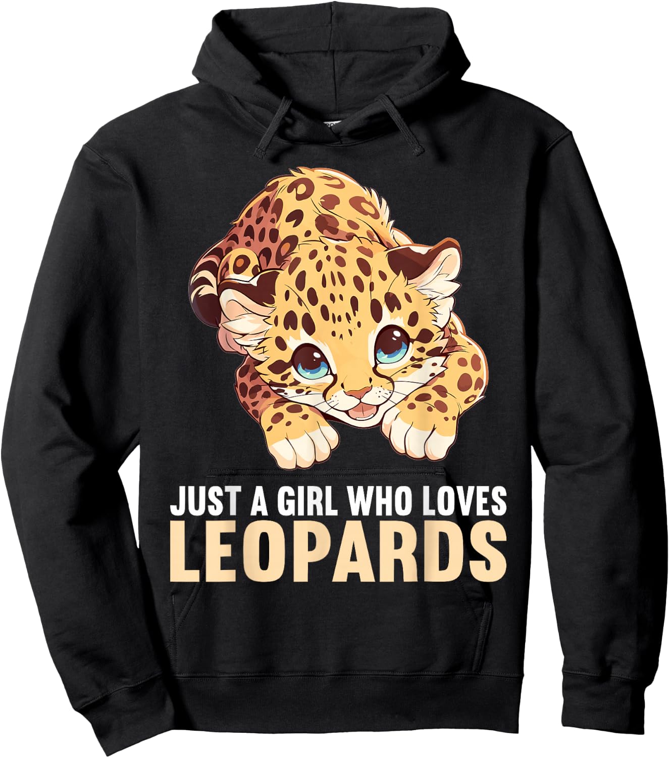 Just a Girl who loves Leopards Lovers Leopard Hoodie - Hoodie | Black