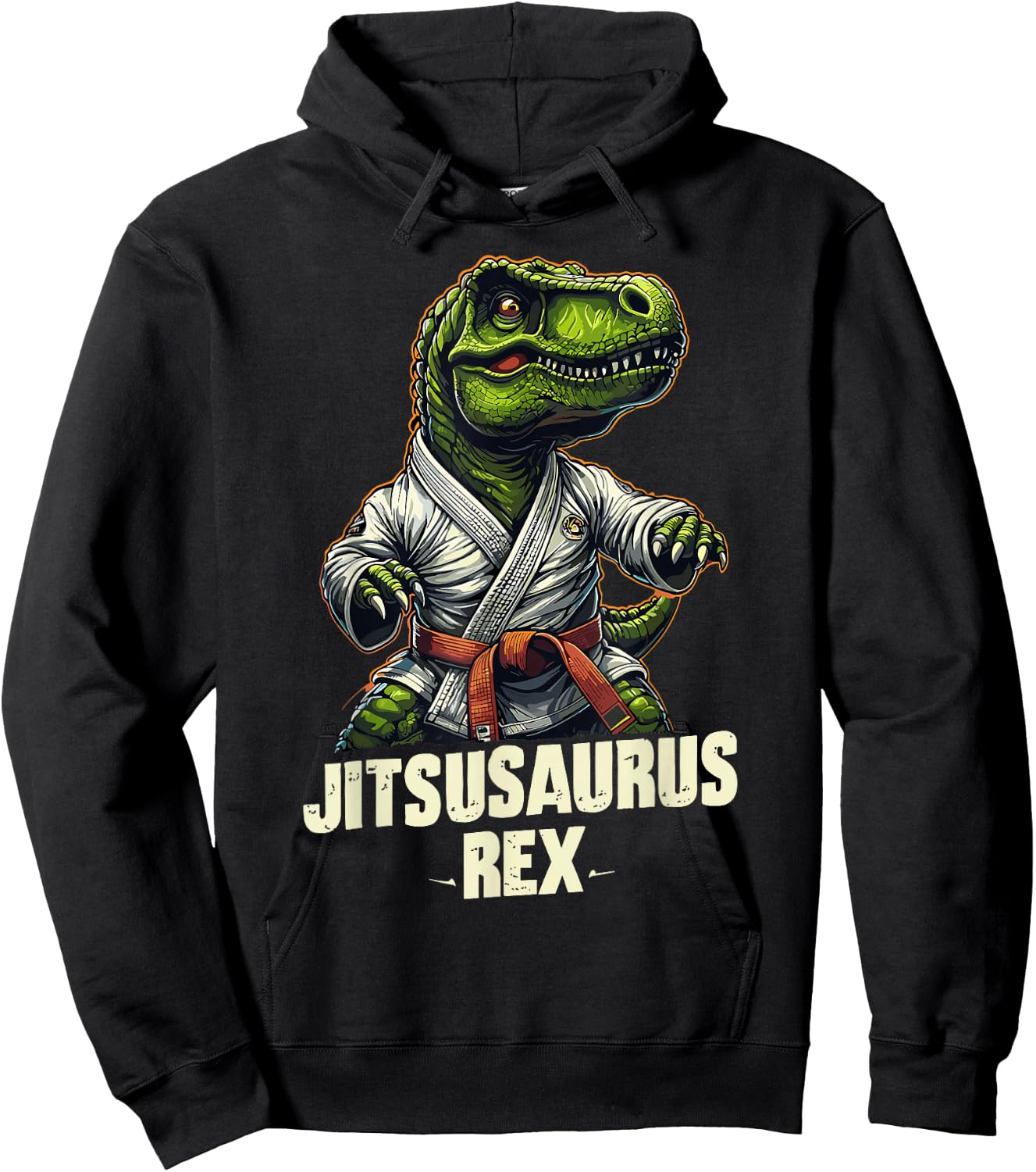 Jiu Jitsu Jitsusaurus Rex Martial Arts T-Rex Funny Dinosaur Hoodie - Hoodie | Black