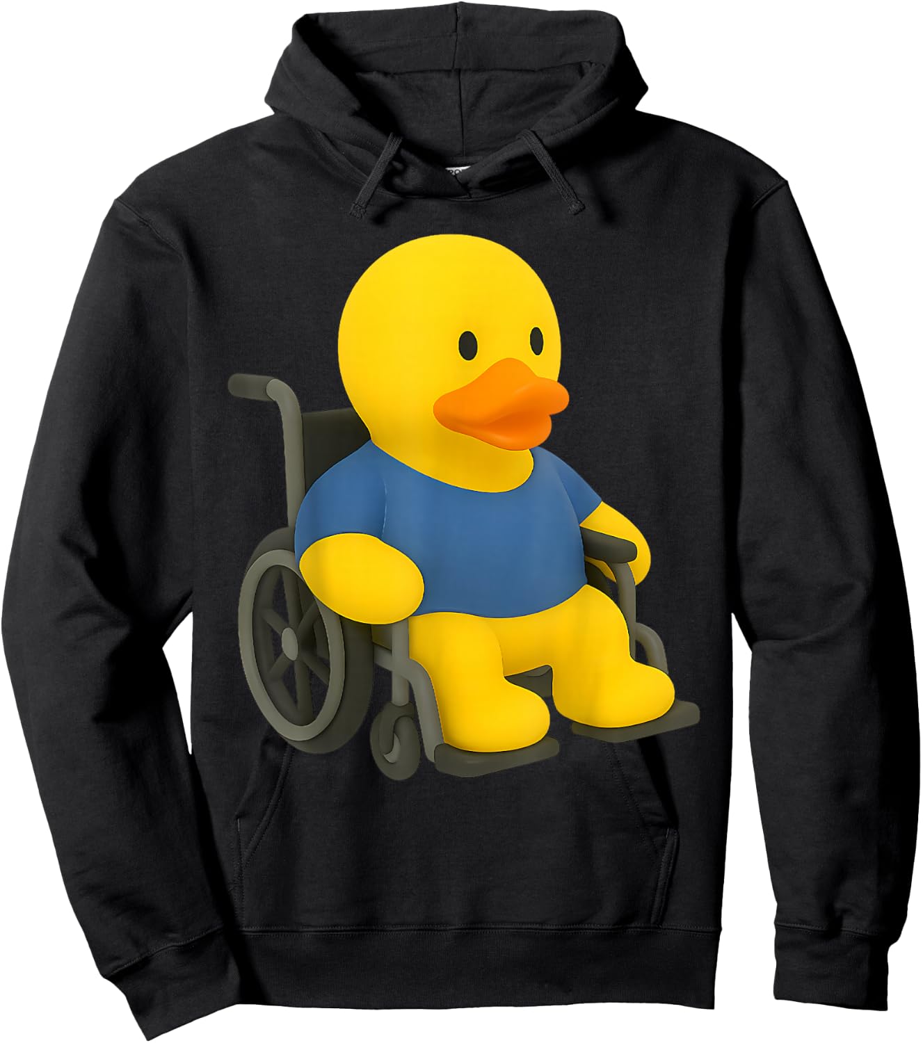 Rubber Duck in a Wheelchair Hoodie - Hoodie | Black
