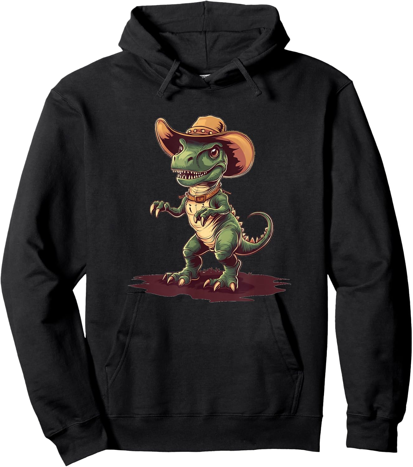Nice Dinosaur Cowboy for Jurassic Ranch Lovers Hoodie - Hoodie | Black