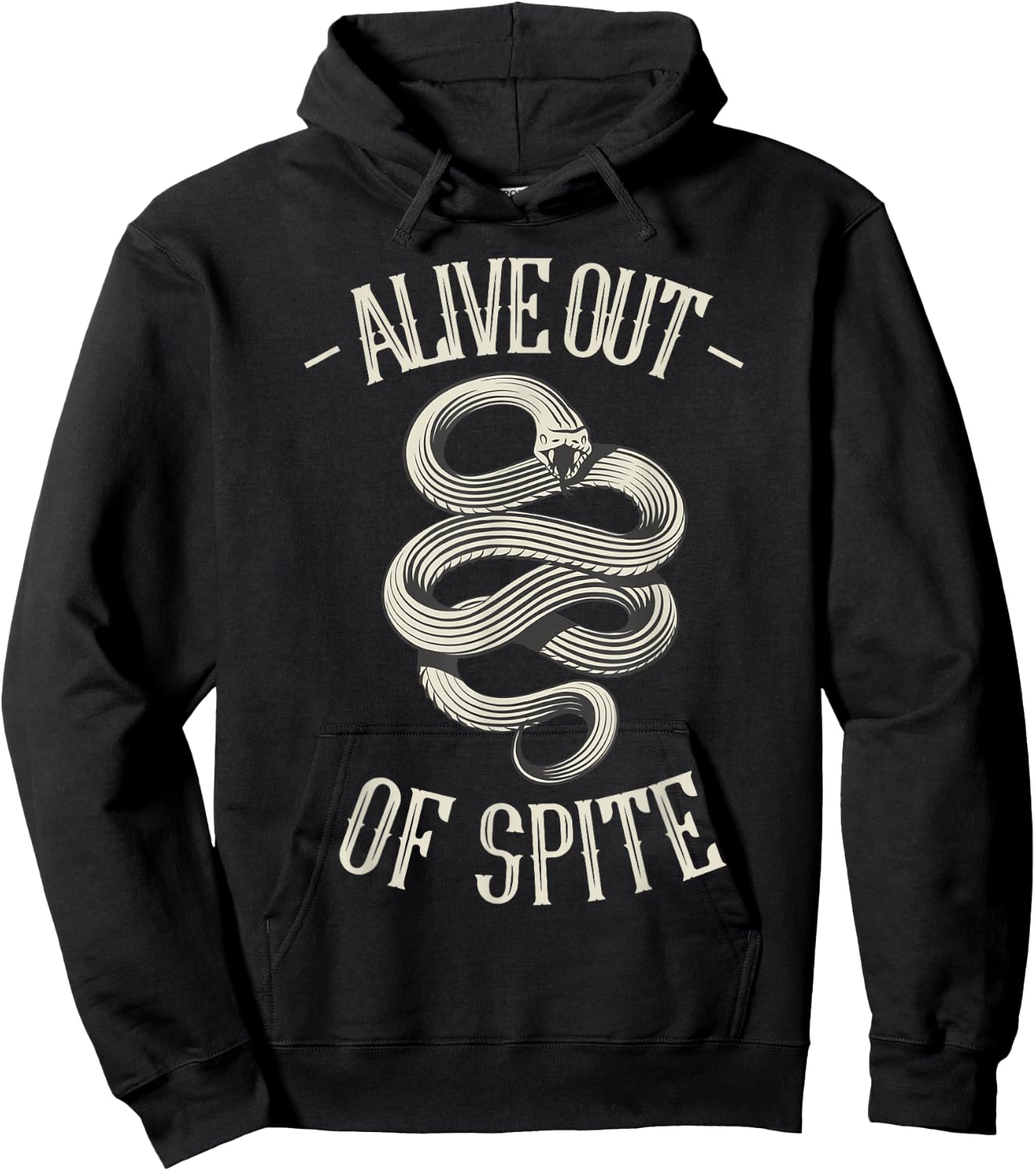 Goth Alive Out Of Spite Snake Occult Witchcraft Aesthetic Hoodie - Hoodie | Black