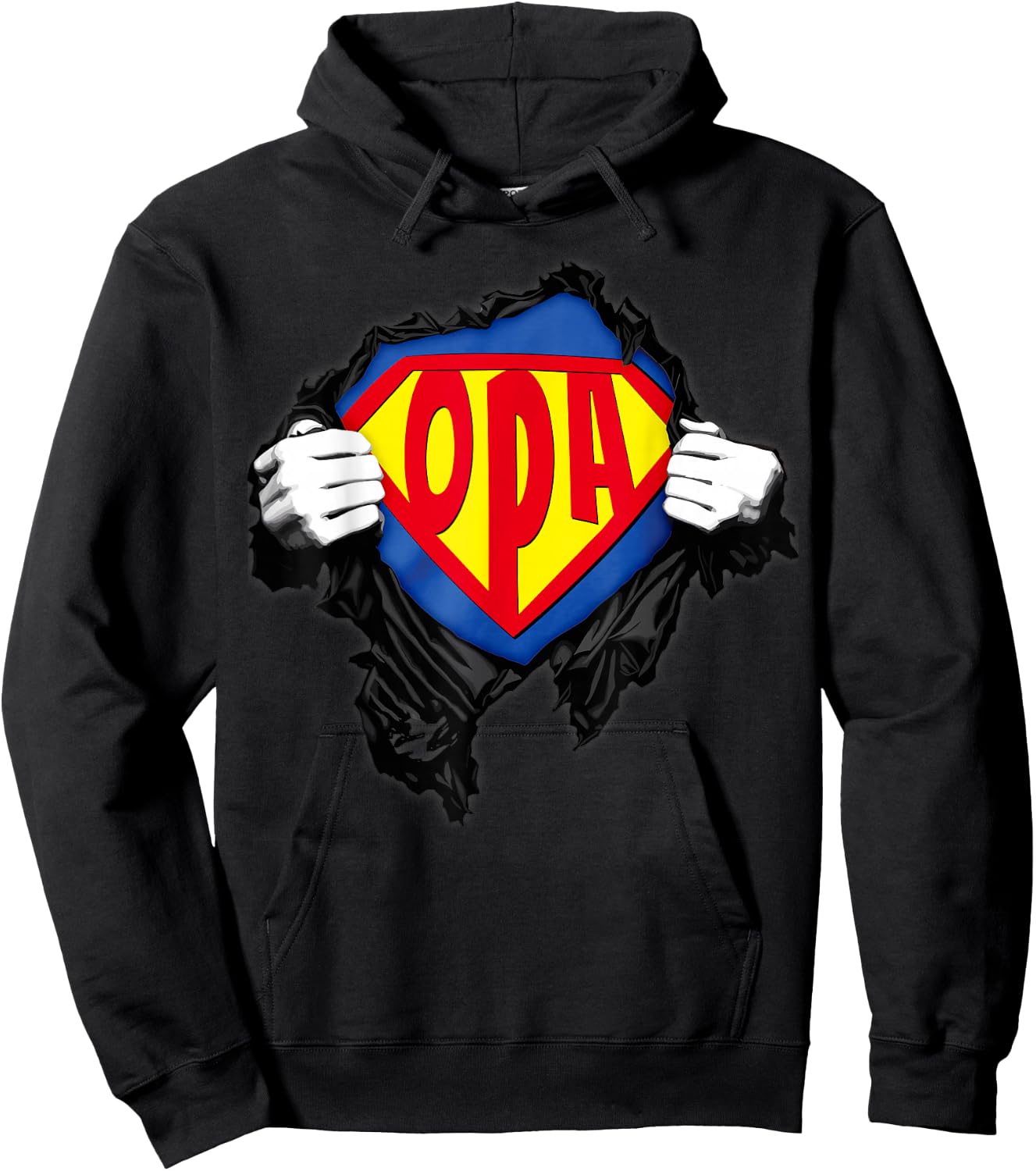 Opa Superheld Herren Großvater Super Opa Hoodie - Hoodie | Black