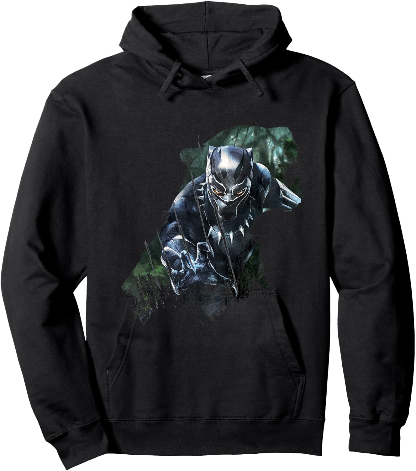 Kids Black Panther Wild Sillhouette , Black, 2 Hoodie - Hoodie | Black