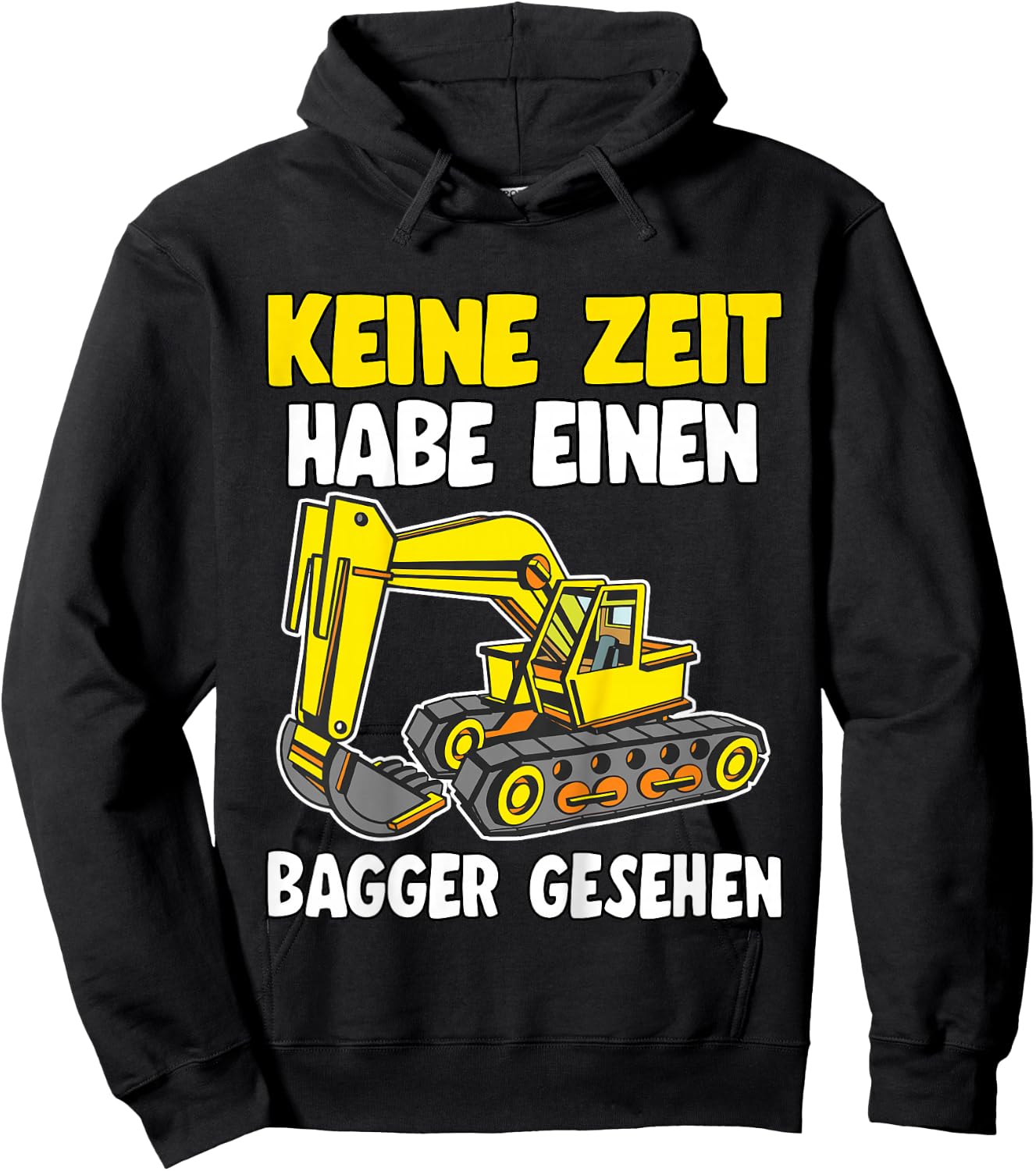 Keine Zeit Baustelle Mini Bauleiter Bauherr Jungen Bagger Hoodie - Hoodie | Black