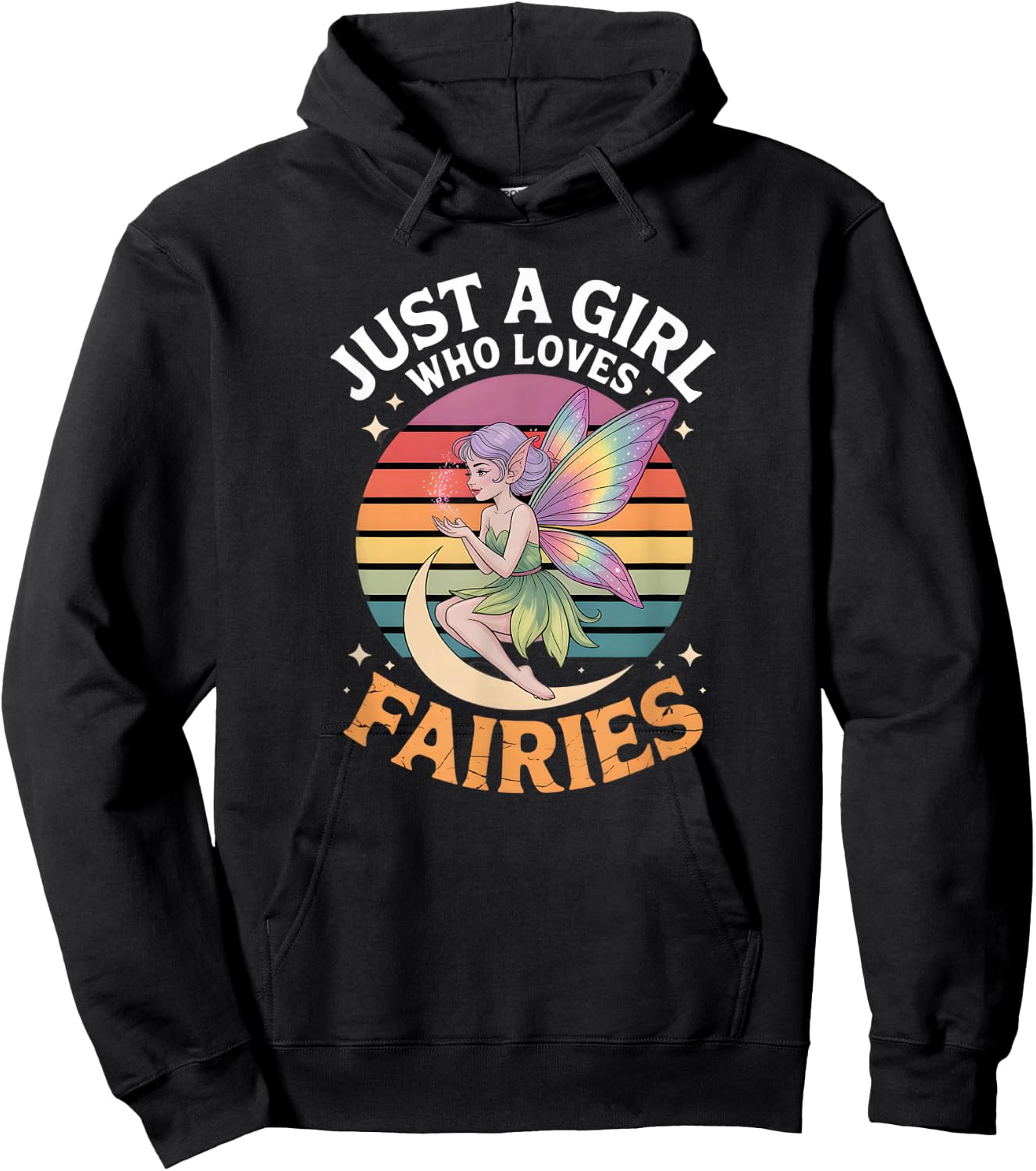 Girls Fairy Hoodie - Hoodie | Black
