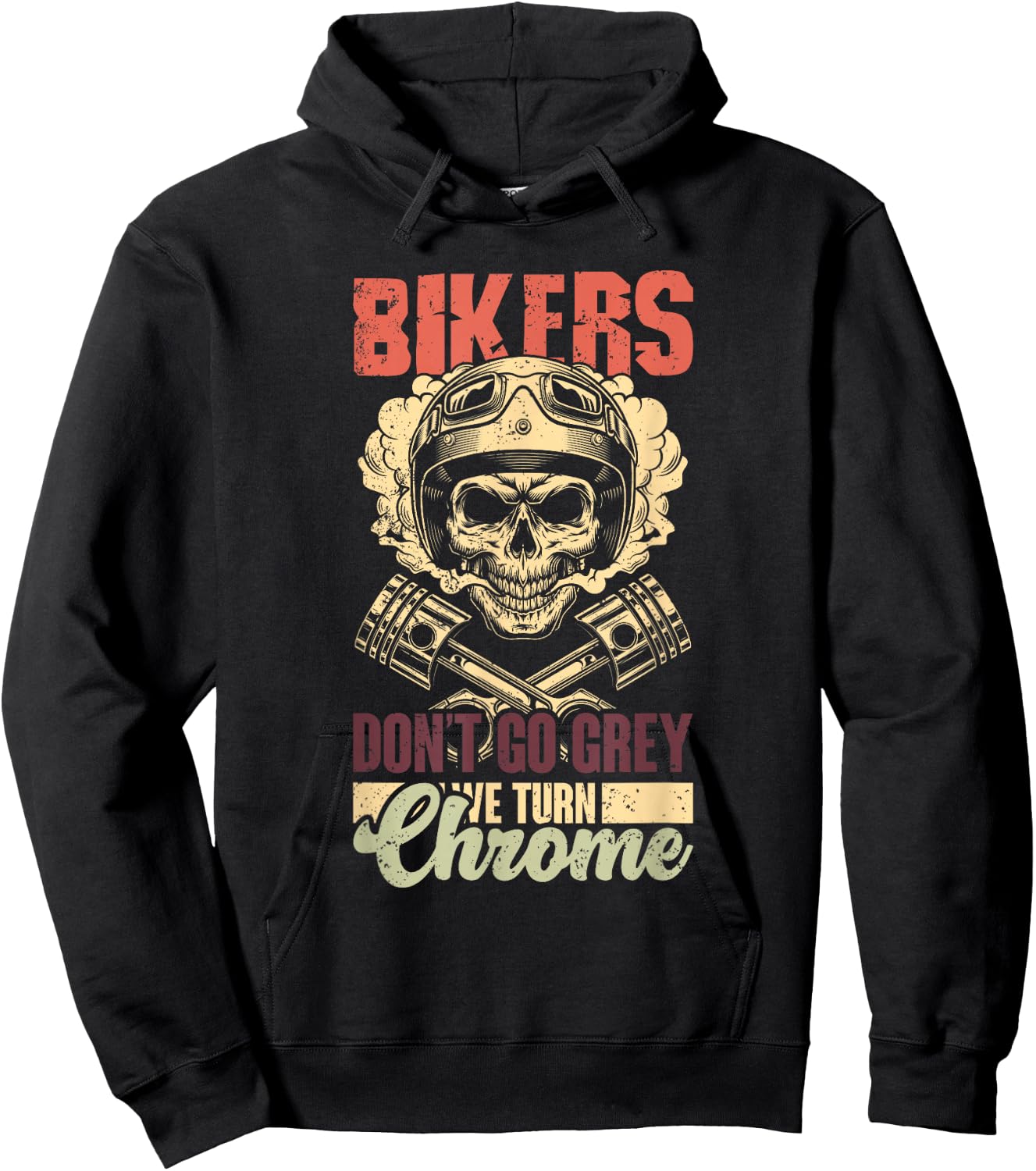 Motorcycle Skull Helmet Gift A Man Biker Biker , Black, S Hoodie - Hoodie | Black