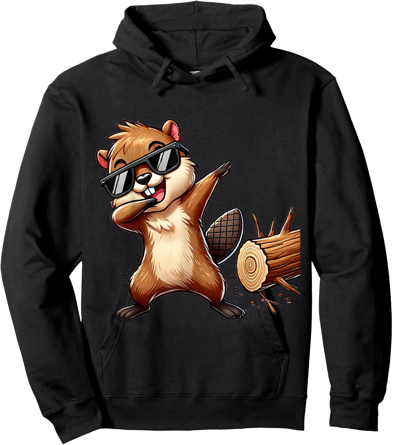 Dabbing Biber | Lustiger Biber Geschenk mit Bibermotiv Biber Hoodie - Hoodie | Black