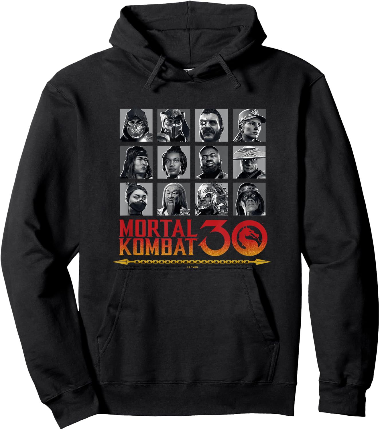 Mortal Kombat Klassic 30 Anniversary Fighters Group Shot Hoodie - Hoodie | Black