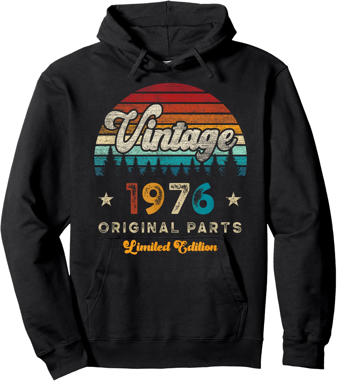 Vintage 1976 Birthday 49 Years Old Limited Edition Hoodie - Hoodie | Black