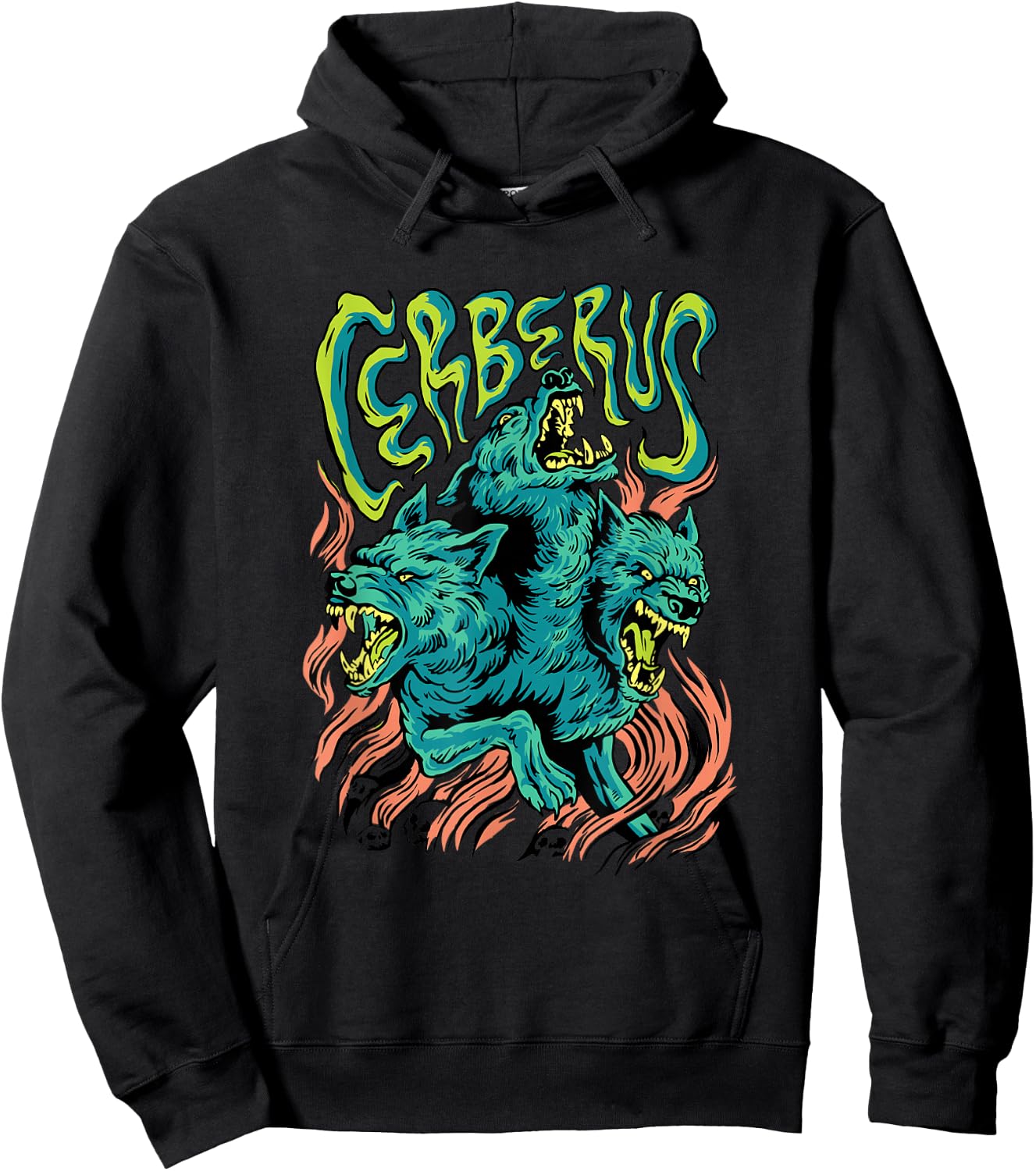 Cerberus - Creepy Three-Headed Dog Greek Mythology Lover Hoodie - Hoodie | Black