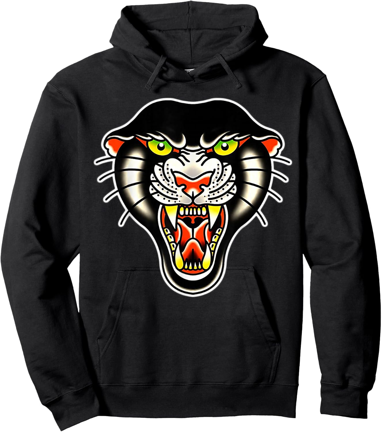 Panther Head Traditional Tattoo Flash Hoodie - Hoodie | Black