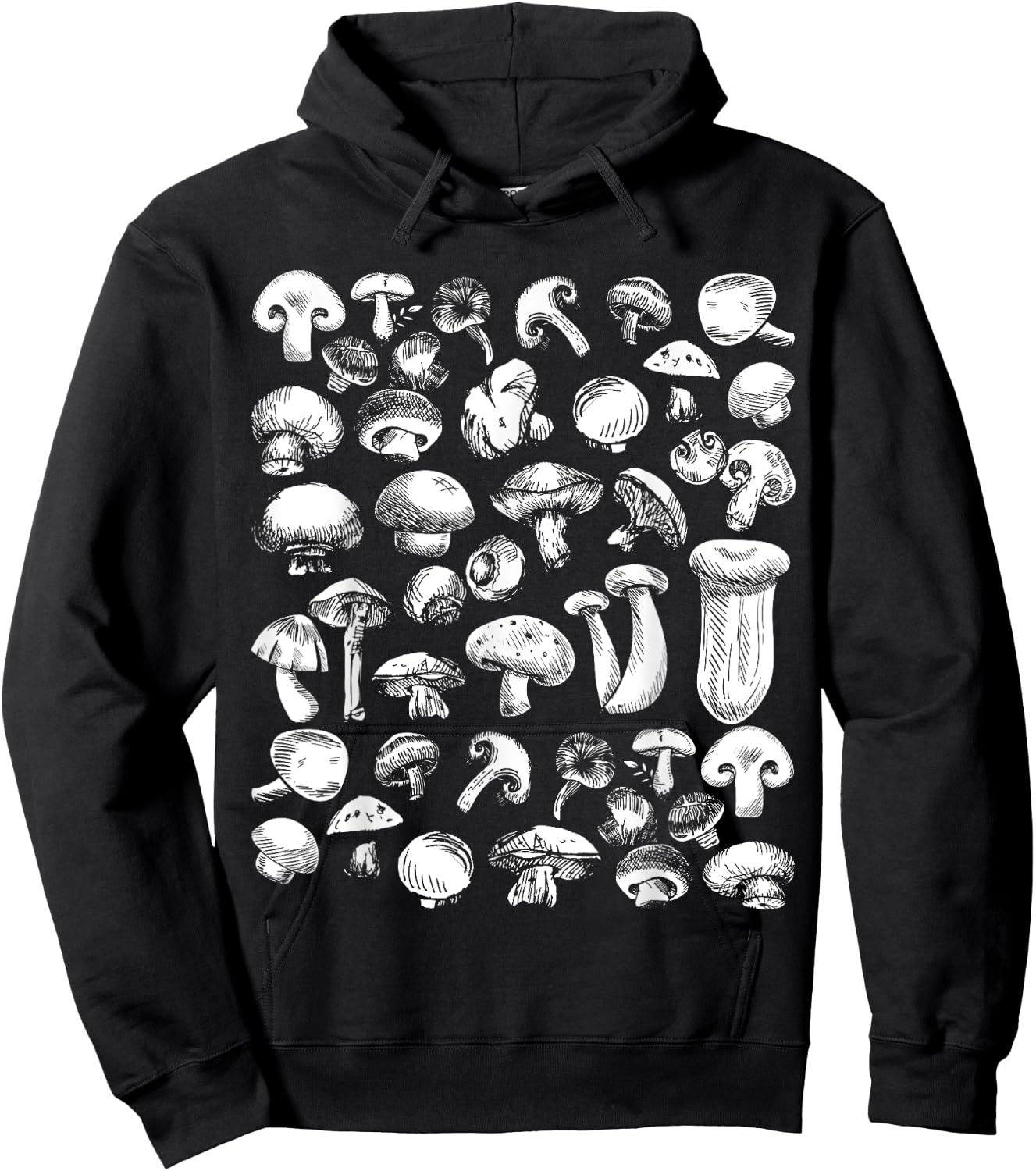Wild Mushroom Shirt | Mycology Fungiphile Fungi Foraging Hoodie - Hoodie | Black