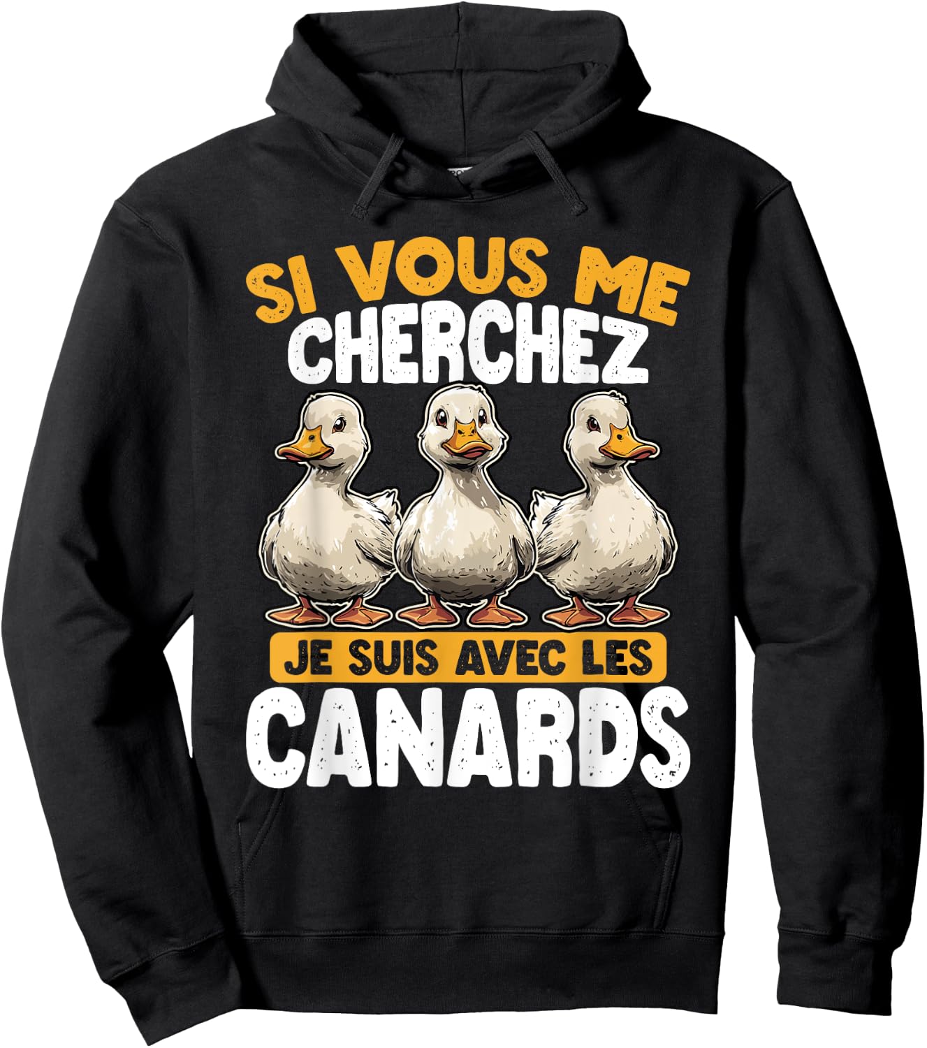 If You Are Looking For Me I Am With The Ducks , Black, S Hoodie - Hoodie | Black