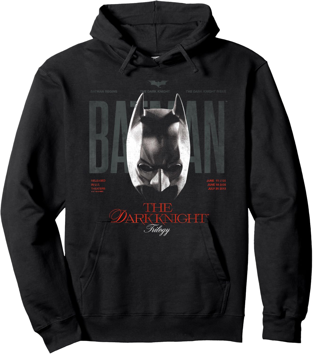 Batman The Dark Knight Trilogy Cowl 85th Anniversary Hoodie - Hoodie | Black
