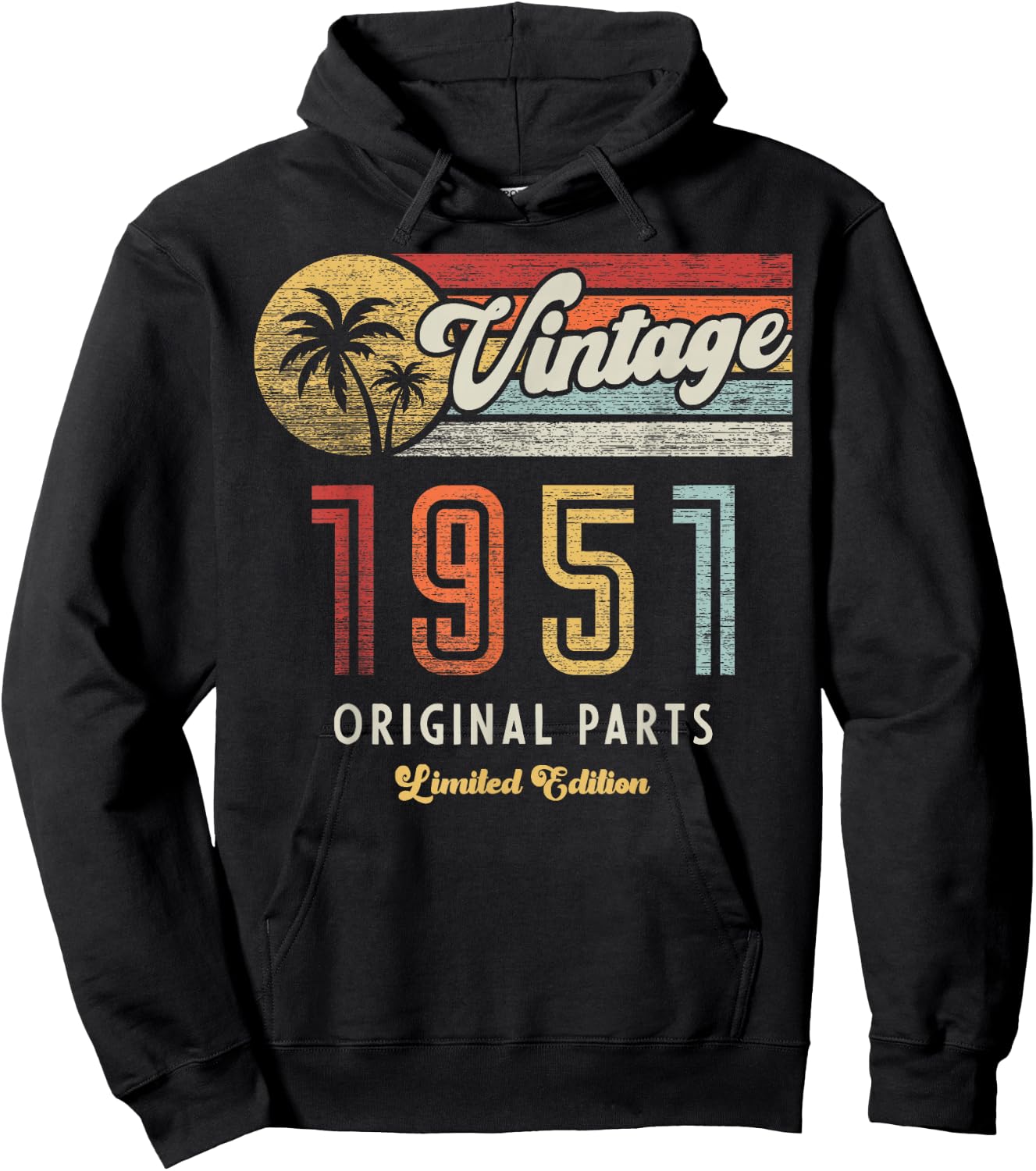 Vintage 1951 Original Parts Fins 75th Anniversary Hoodie - Hoodie | Black