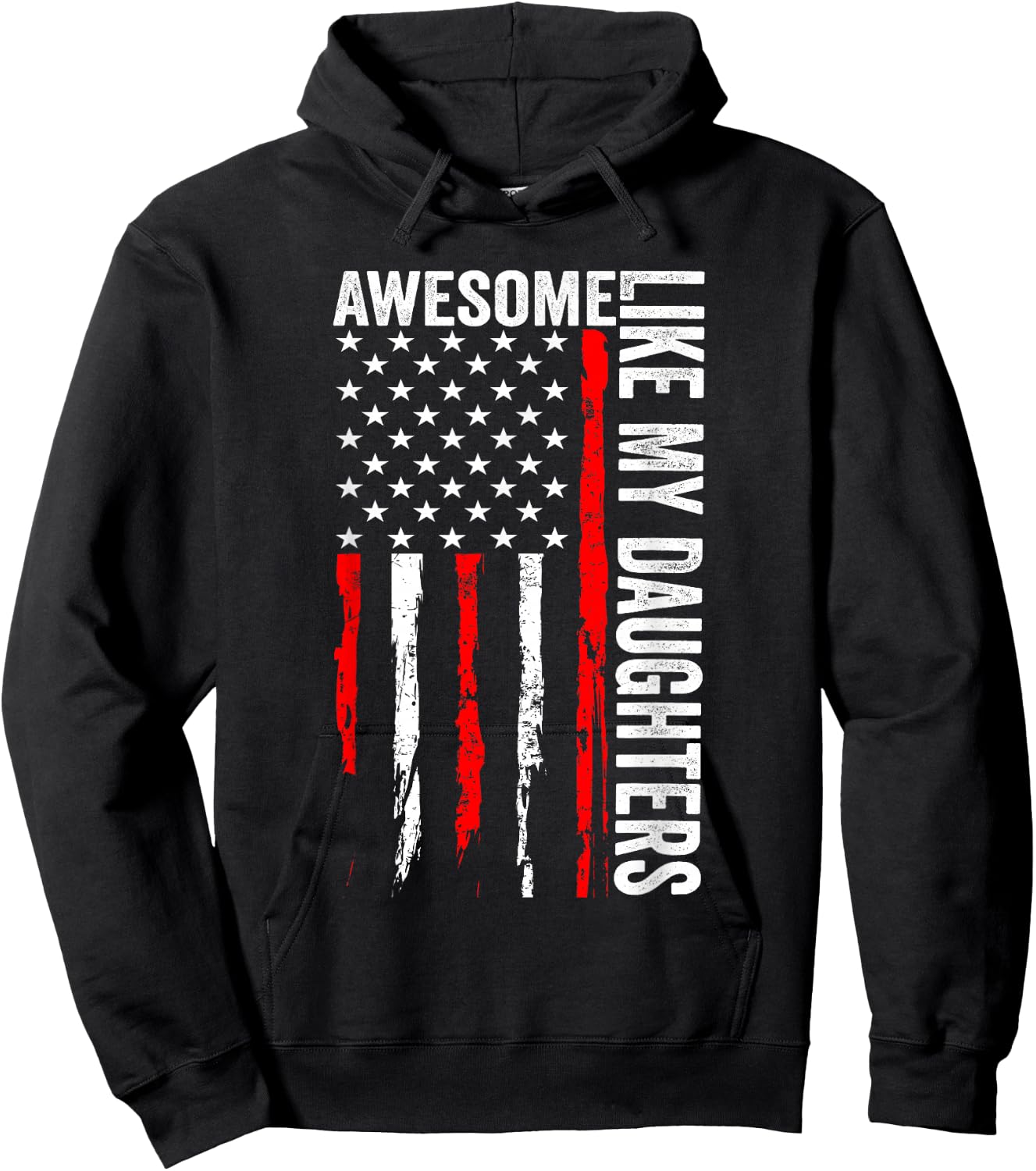 Awesome Like My Daughters Funny Men Dad Fathers Day Hoodie - Hoodie | Black