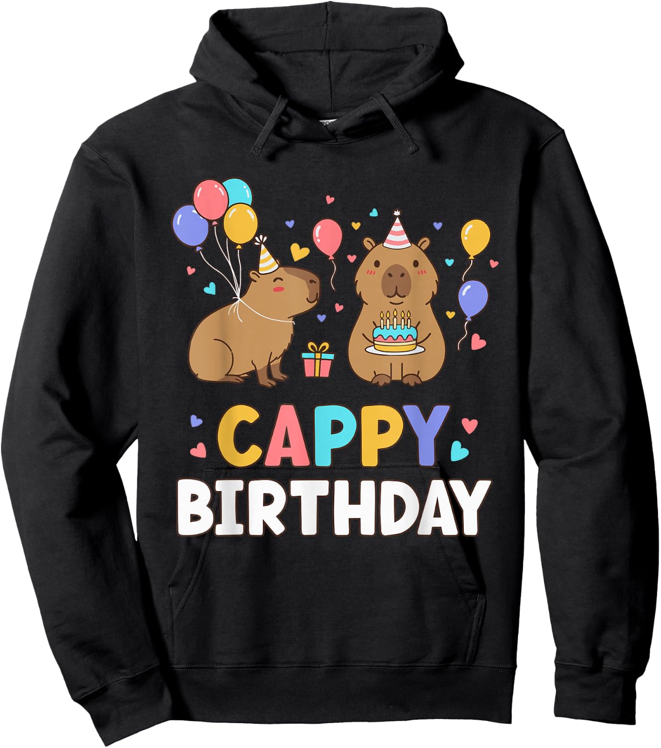Alles Gute zum Geburtstag Capybara Kids Happy Birthday Mädchen Junge Bday Hoodie - Hoodie | Black