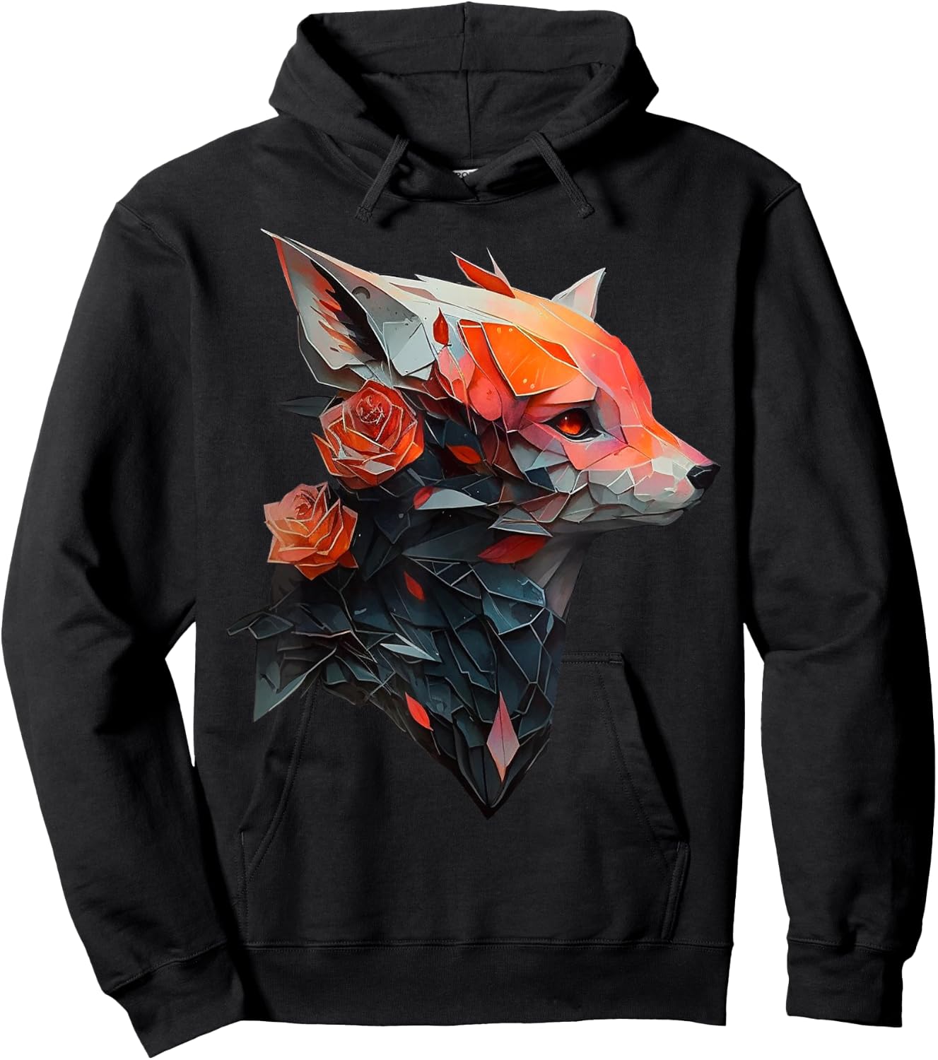 @n!mal Fox Art Tierliebhaber Motiv Tiere , Kind, , Kurzarm, , Schwarz, S Hoodie - Hoodie | Black