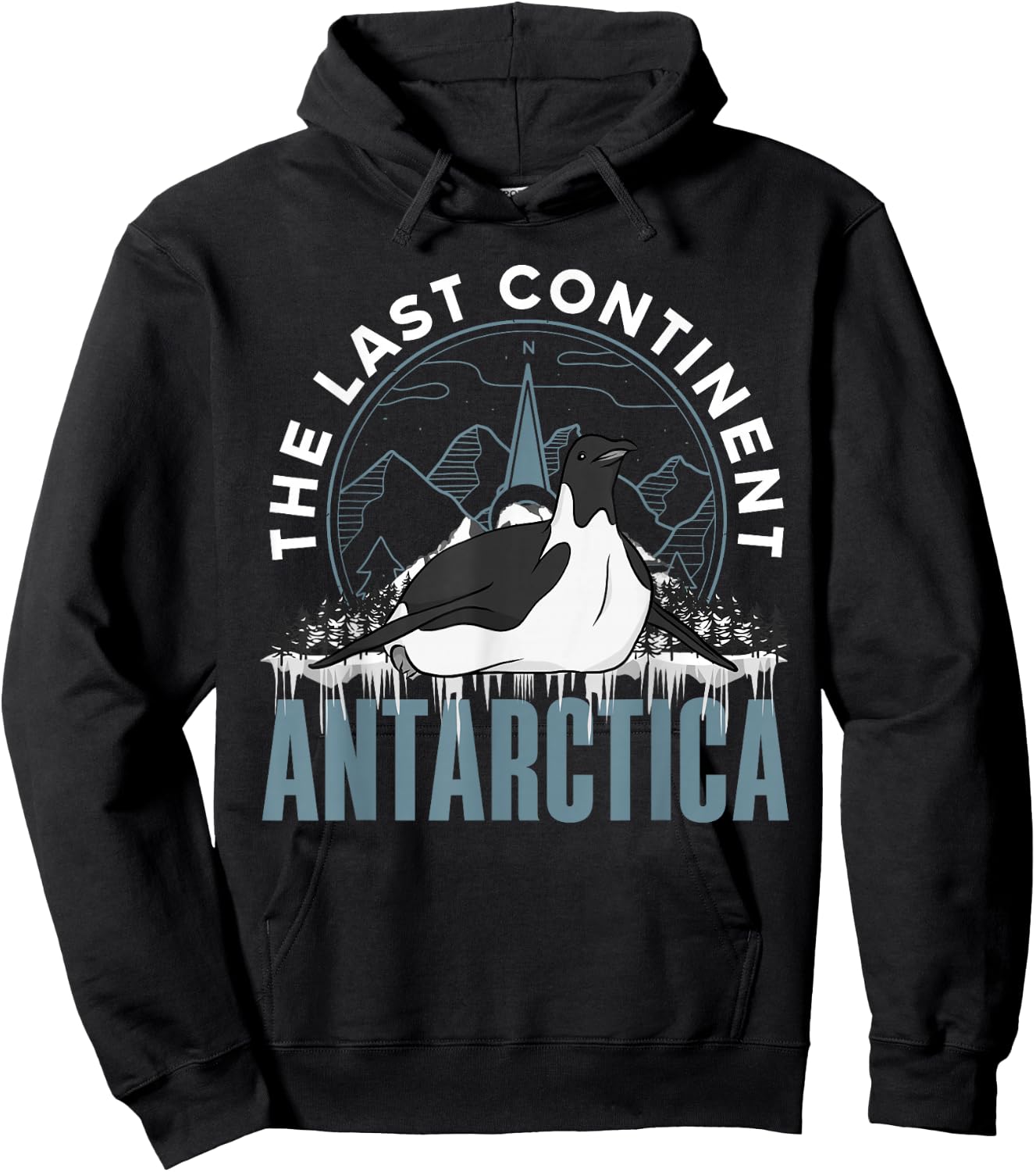 Antarctica Wildlife and South Pole Expedition -Adults Black Cotton Blend Small Classic Fit Short Sleeve Hoodie - Hoodie | Black