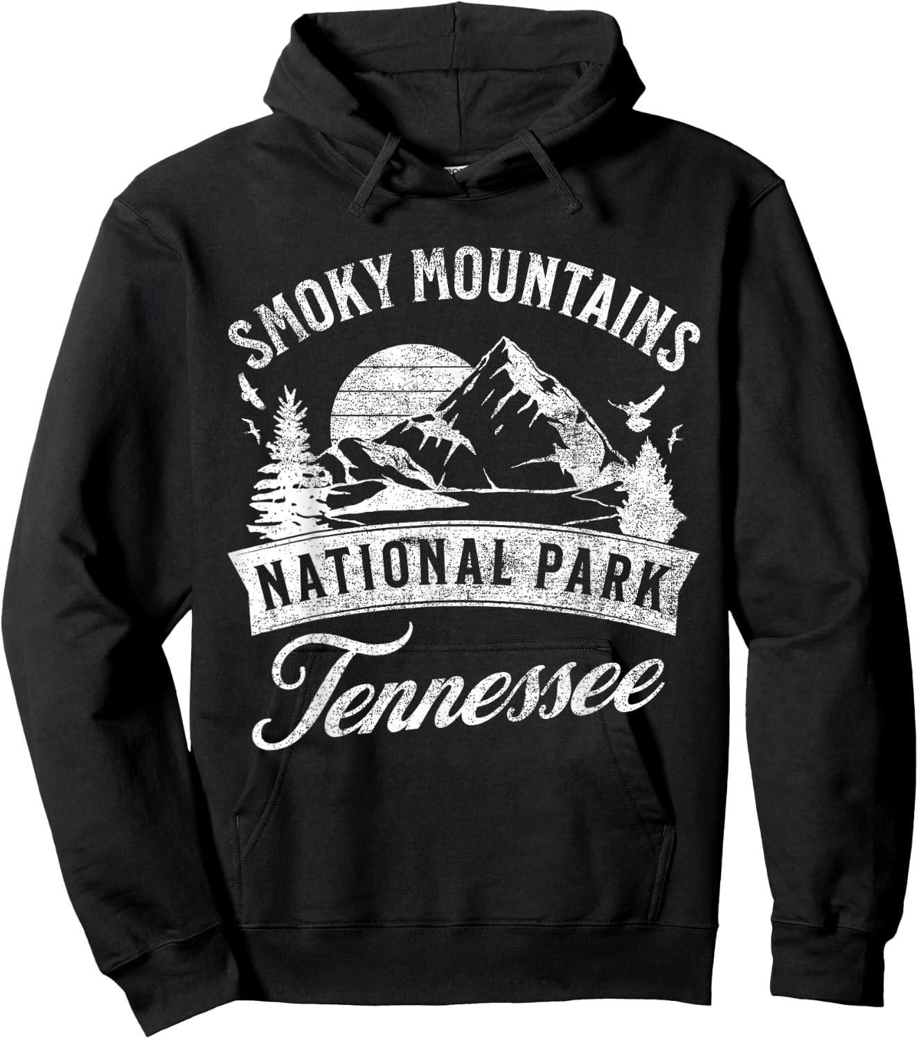 Great Smoky Mountains Nature Mountains Hiking Outdoors Hoodie - Hoodie | Black