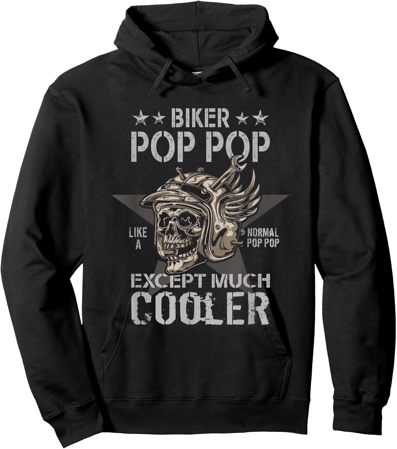 Biker Grandpa - Motorbike Pop Pop Biker Pop Pop Hoodie - Hoodie | Black