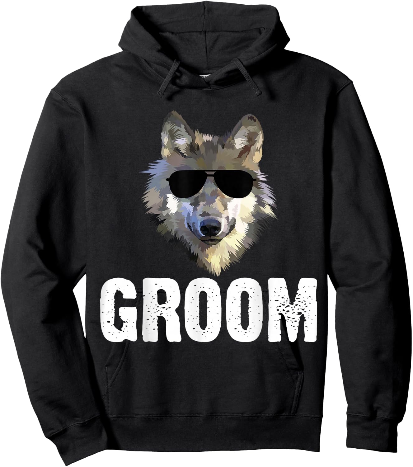 Grooms Wolfpack Bachelor Party Groomsmen Wedding Team Hoodie - Hoodie | Black