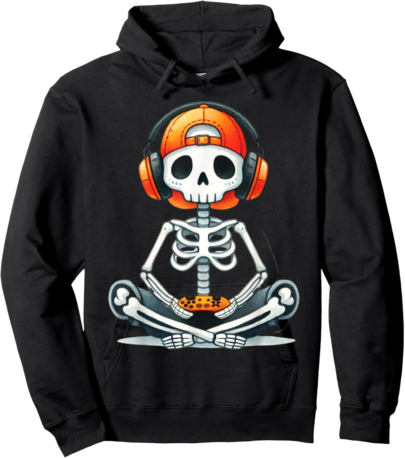 Halloween Skeleton Gamer Video Gaming Costume Boys Men Kids Hoodie - Hoodie | Black