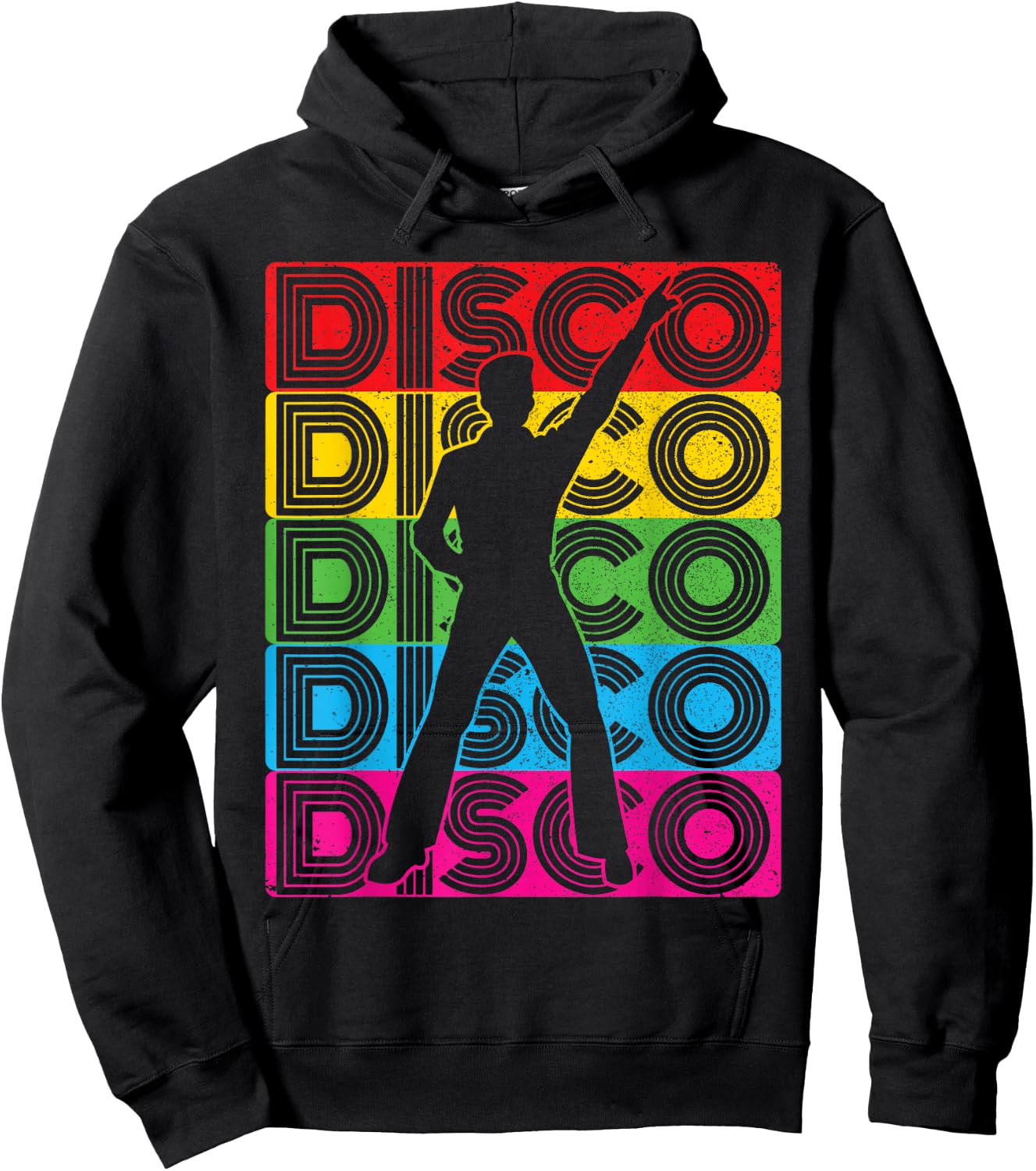 Disco Outfit Men's 70s & 80s Costume, Dance, Party | Disco , black, s Hoodie - Hoodie | Black