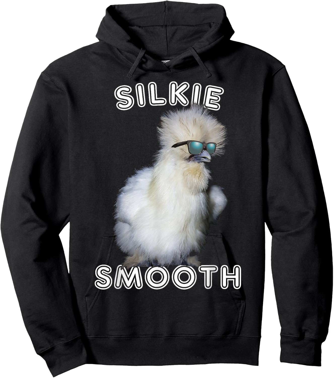 Silkie Chicken Funny Smooth Cuddly Bird Gift Hoodie - Hoodie | Black